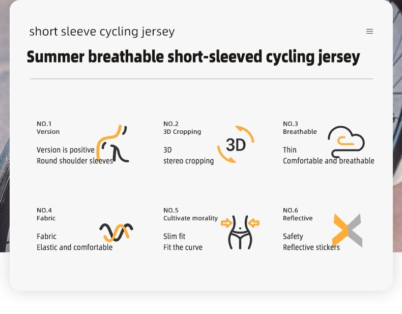 ROCKBROS Men’s Cycling Jersey MTB Road Bike Short Sleeve T-shirt Summer Clothes