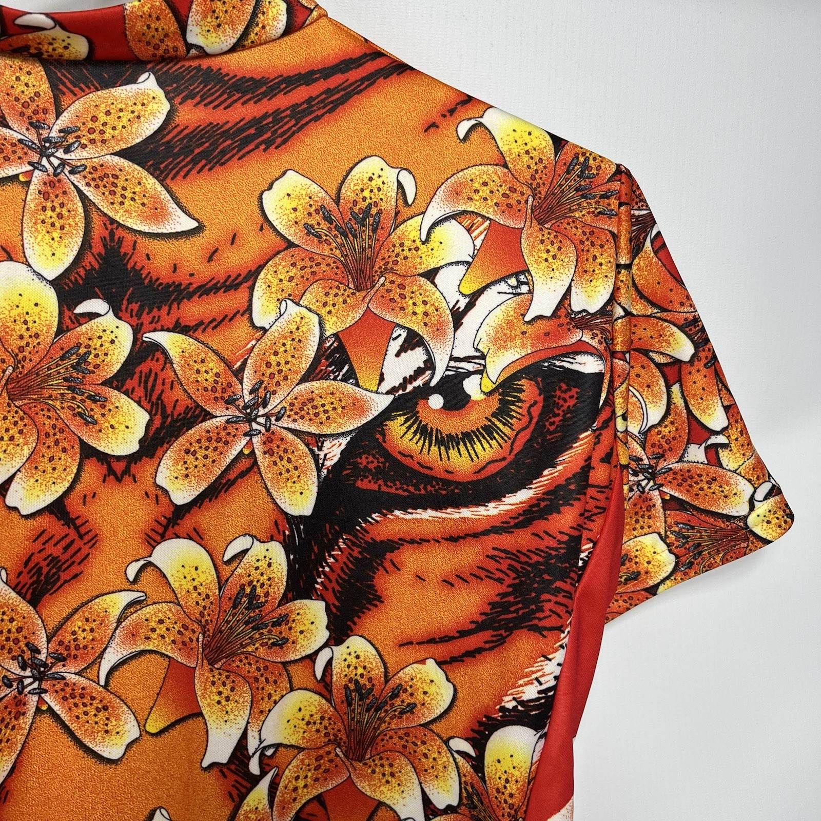 Primal Wear Cycling Jersey Women’s Medium Tiger Lily AOP 100% Coolmax DK700X