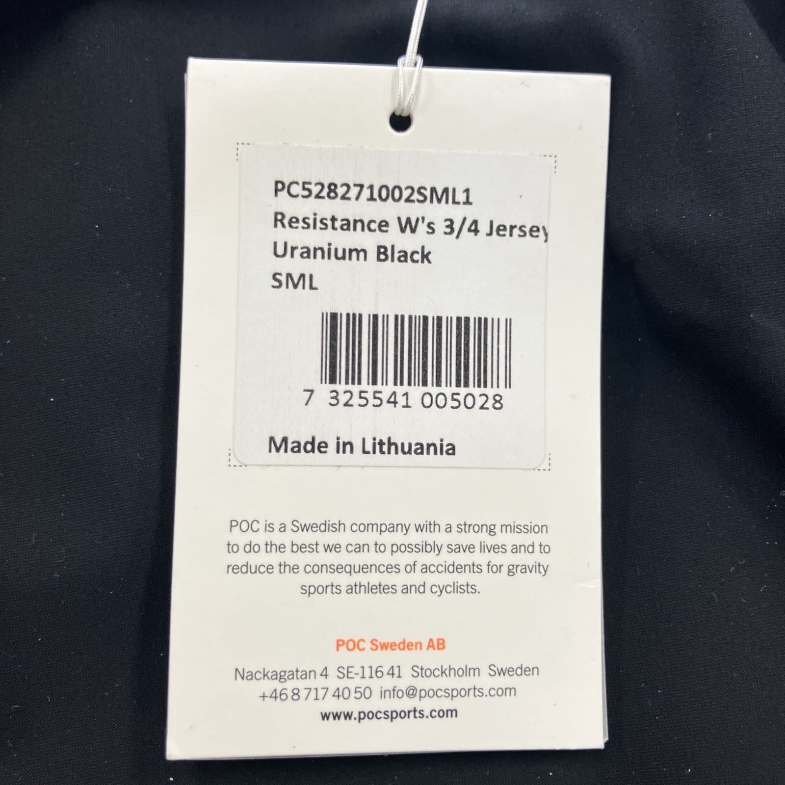 POC Resistance Women’s 3/4 Sleeve Biking Jersey NWT | Small | Black