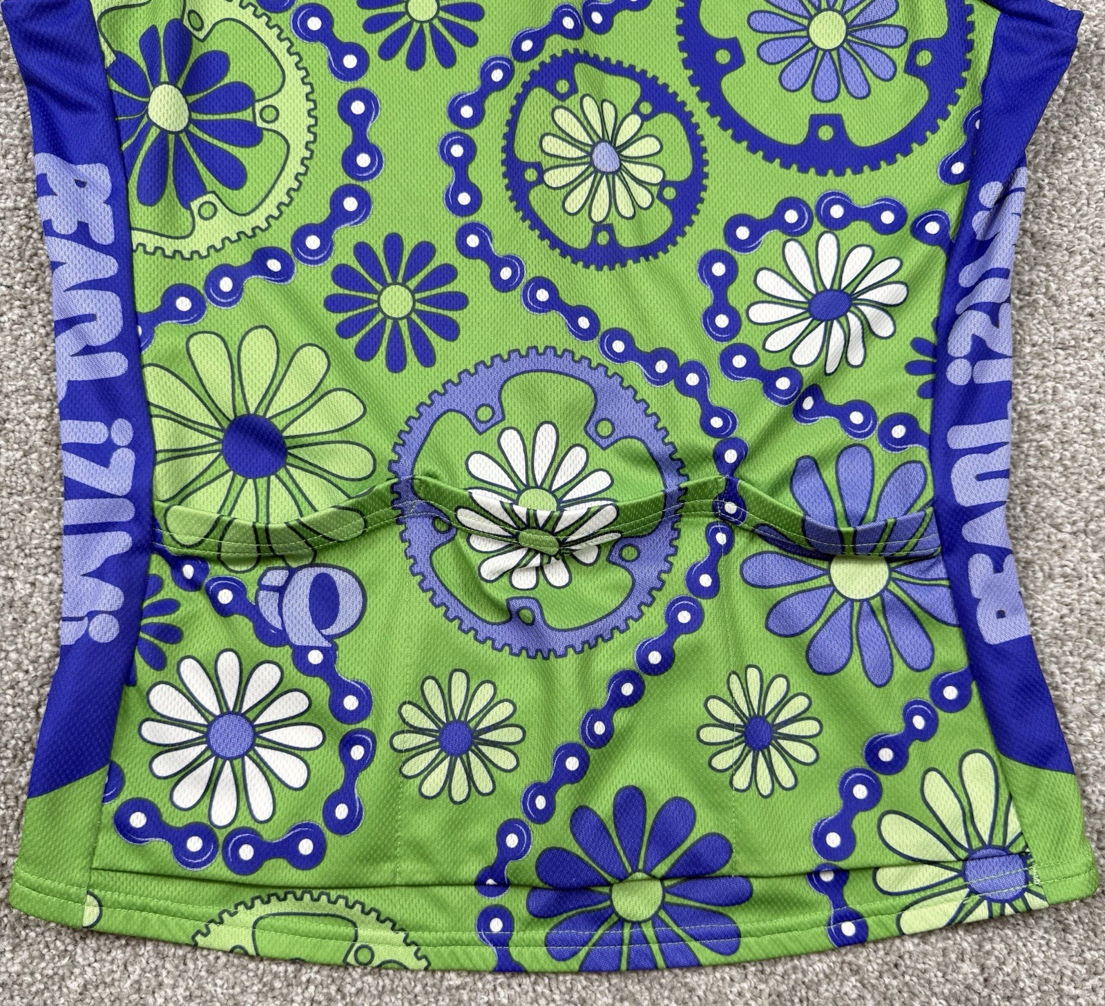 Vintage 1999 Pearl Izumi Women’s Cycling Jersey Tank LG USA Floral Y2K