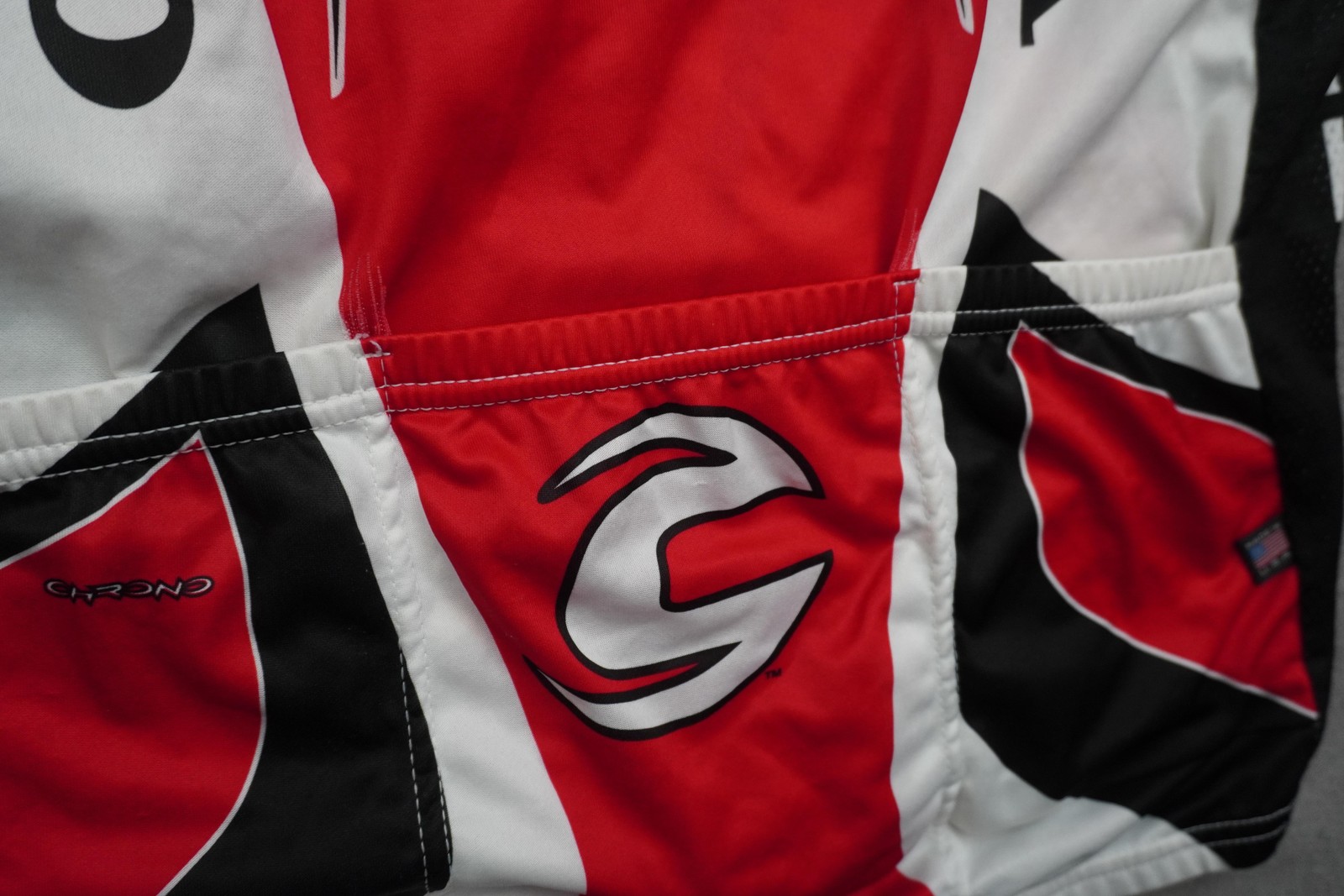Cannondale Volvo Team Cycling Jersey Mens XL Red White Black Half Zip USA