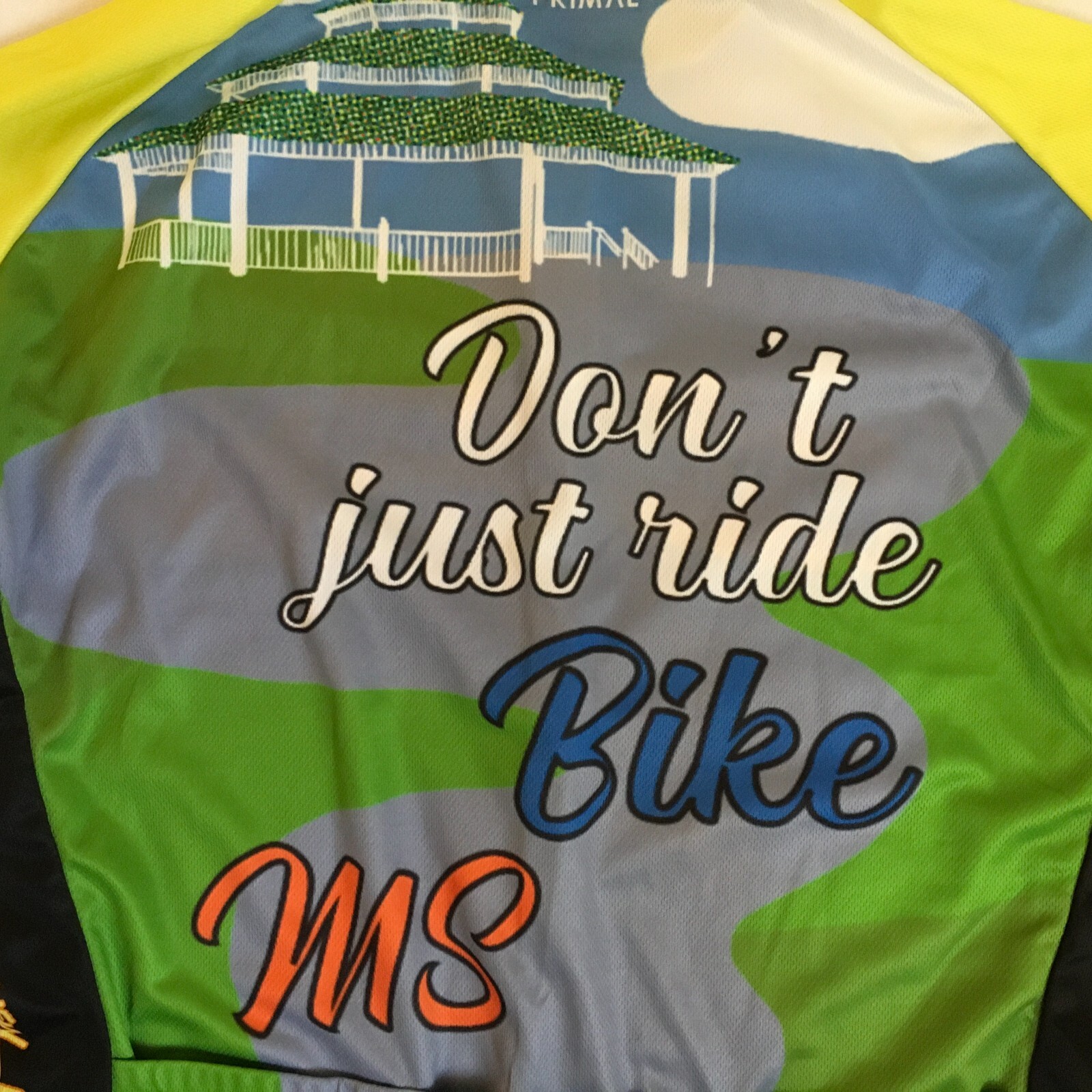 Primal Cycling Womens Multicolor Bike MS New Bern Raglan Sport Cut Jersey XL NWT