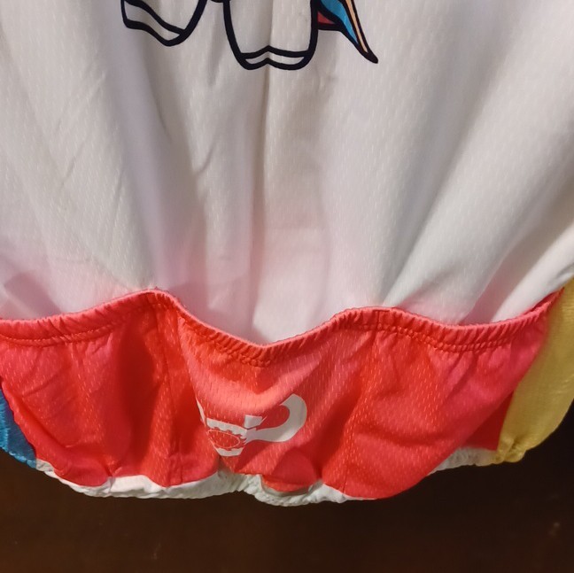 Bicycle Booth Unicorn Graphic Cycling Jersey XL White Pink 100% Polyester