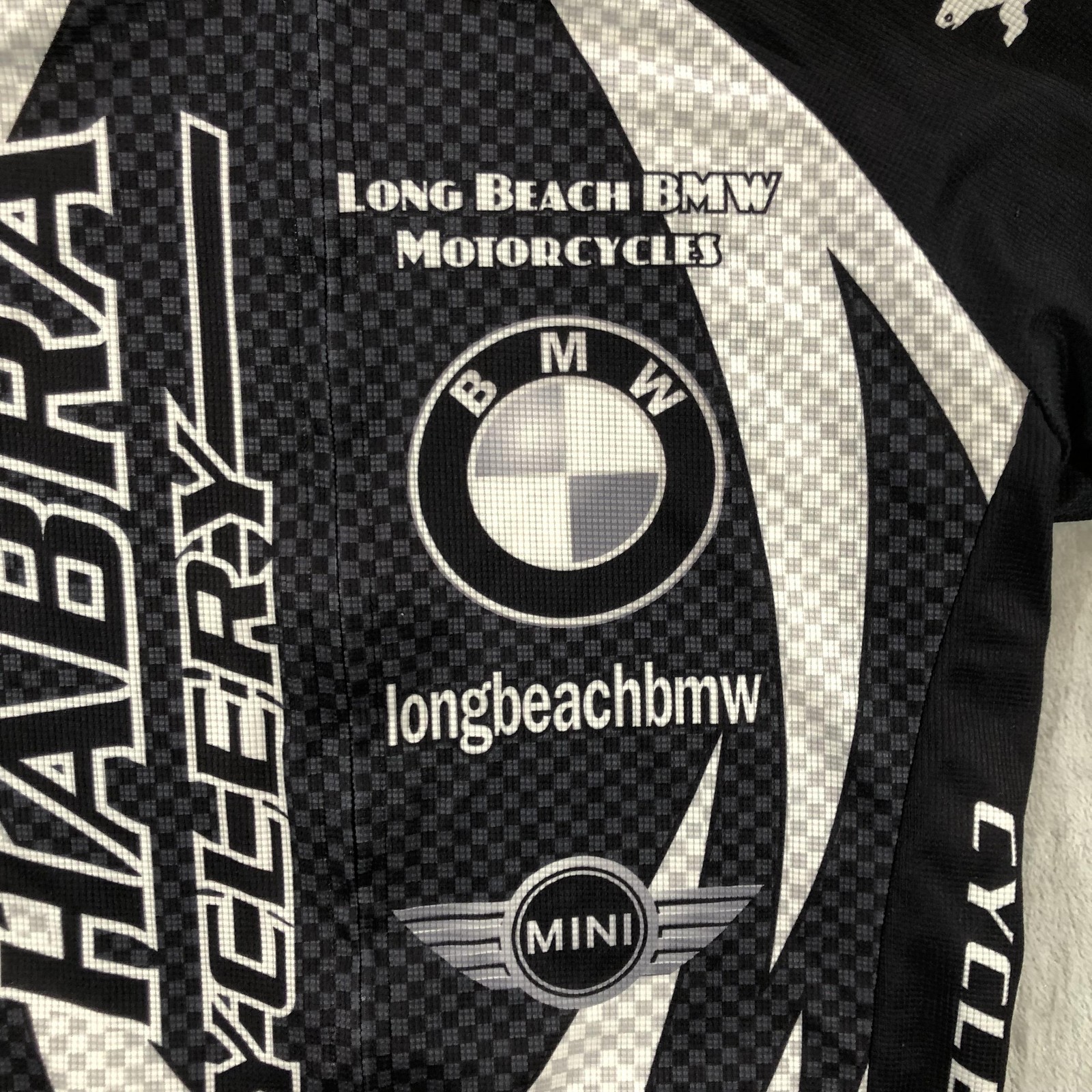 Squadra Cycling Jersey Mens Small Black BMW La Habra 1/4 Zip Shirt Bike