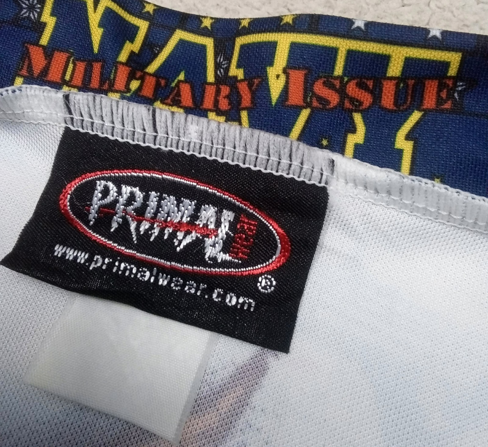 RARE VTG 90s Primal Wear USA Navy Pride Bill the Goat Cycling Jersey (Fits 2XL)