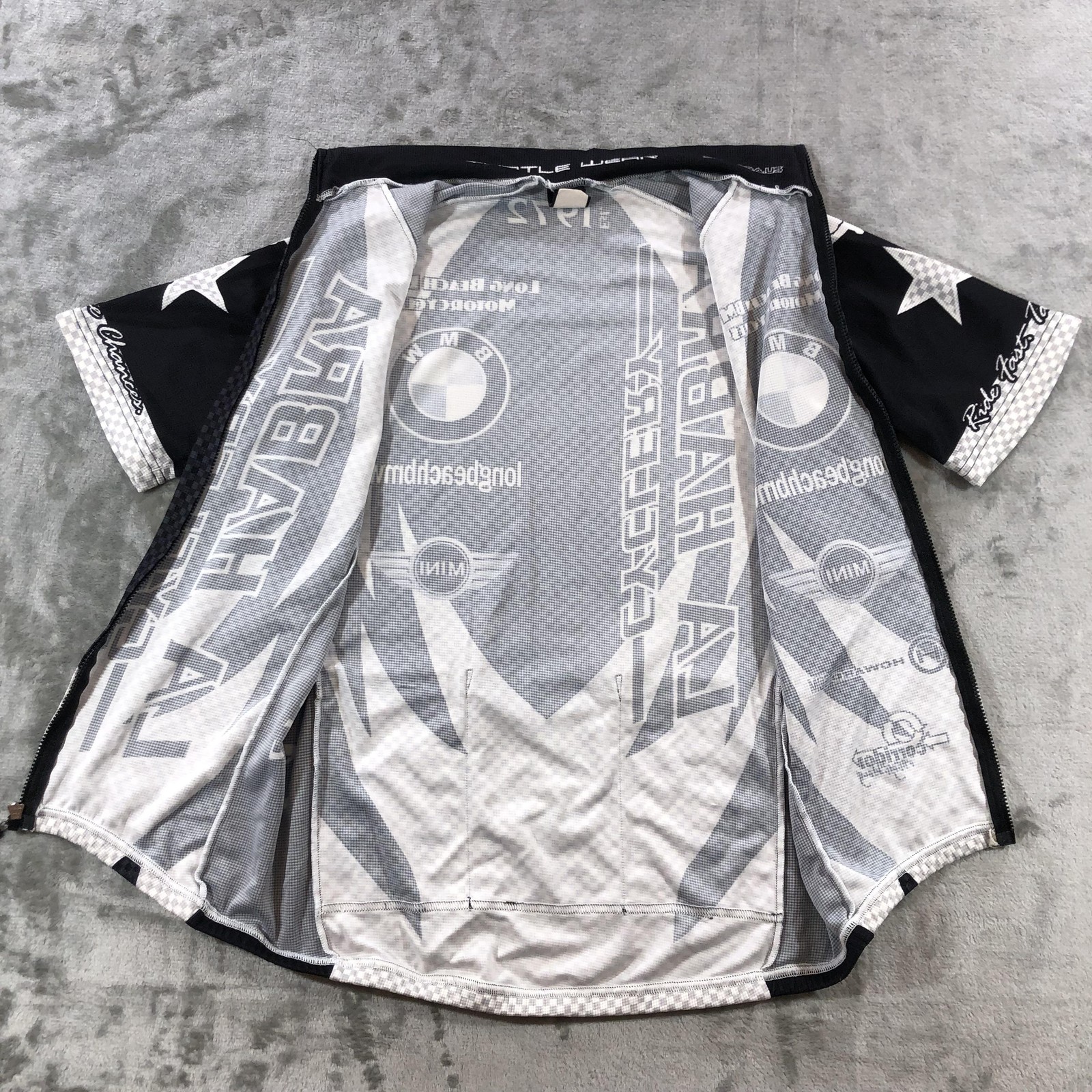 Squadra Cycling Jersey Mens Small Black BMW La Habra 1/4 Zip Shirt Bike
