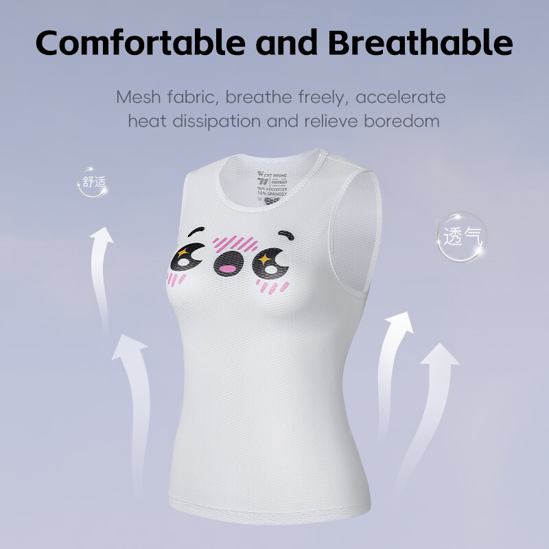 WEST BIKING Women’s Cycling Undershirt Sport Sleeveless Sweatshirt Tops Vest
