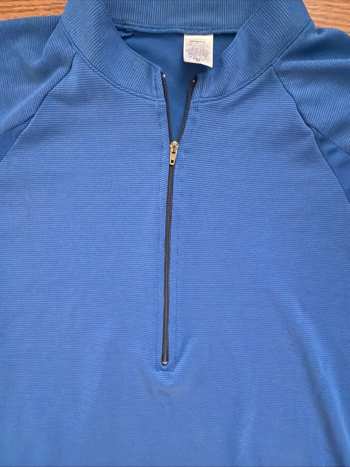 VINTAGE Patagonia Cycling Jersey Adult Extra Large Blue 1/2 Zip Polyester Y2K