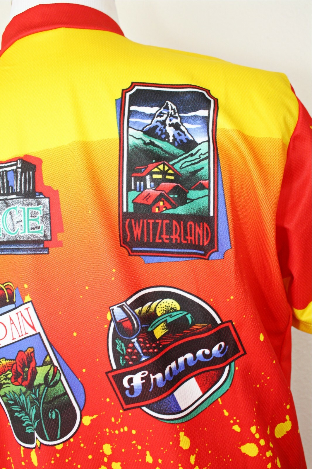 GIESSEGI Bicycle Cycling Jersey Sz. 7 (XXL) Multicolor Countries’ Patches #02