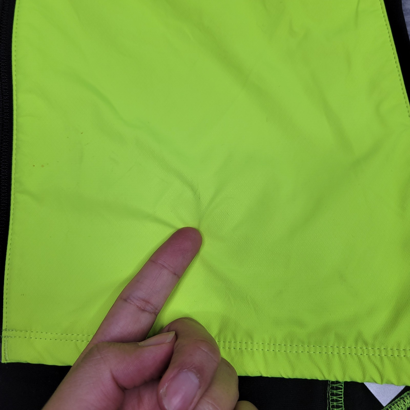 Pearl Izumi Thermal Cycling Jersey Mens Medium Vest Fleece Elite Neon Yellow