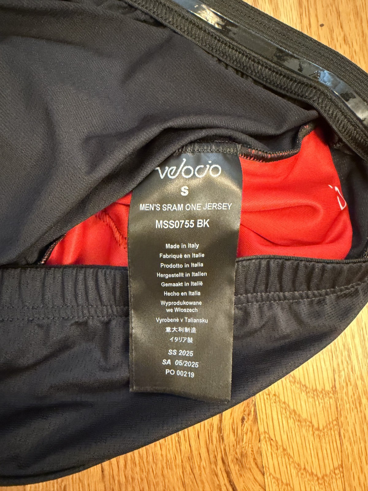 Men’s Velocio SRAM ONE Jersey – Black – Small