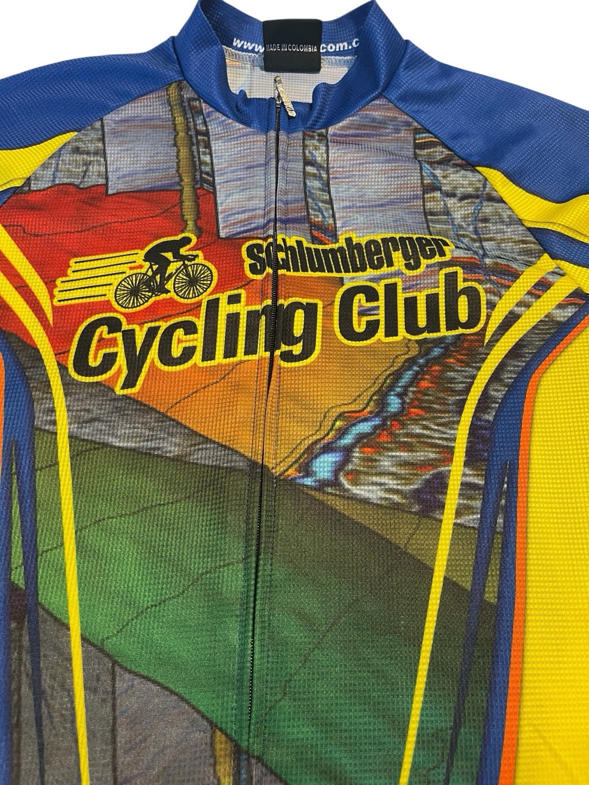 SCHLUMBERGER SUAREZ Cyclist Club BPMS 150 Short Sleeve Jersey Size Small