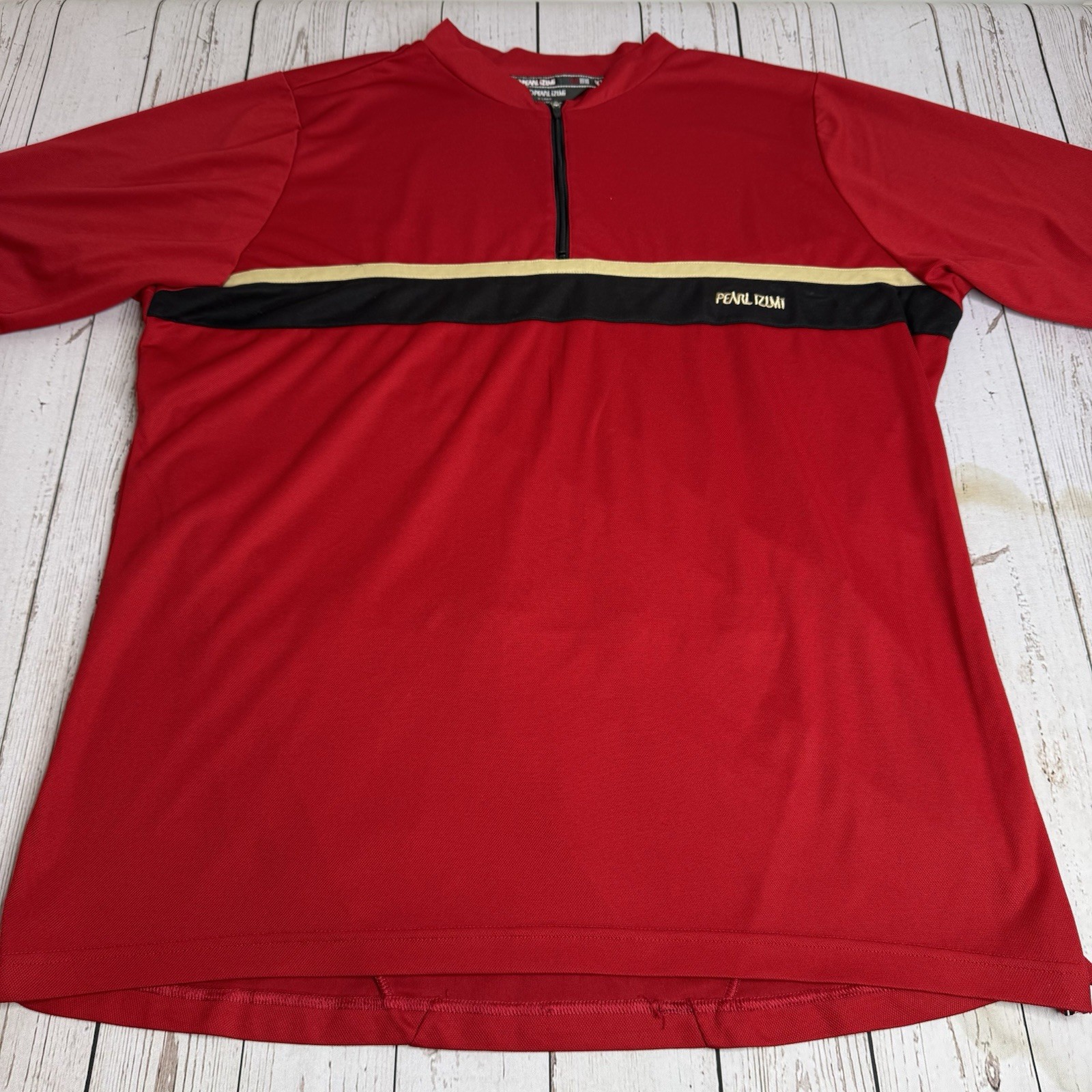 VTG 90s Pearl Izumi T Shirt Jersey Mens XL Red Short Sleeve Cycling Biking Tee