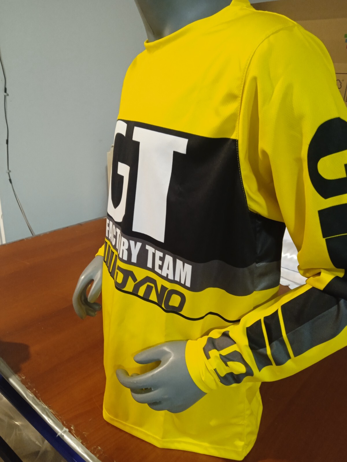 GT OLD SCHOOL BIKE JERSEY CLASSIC BMX JERSEY RACE BIKE SHIRT BMX YELLOW BLACK L