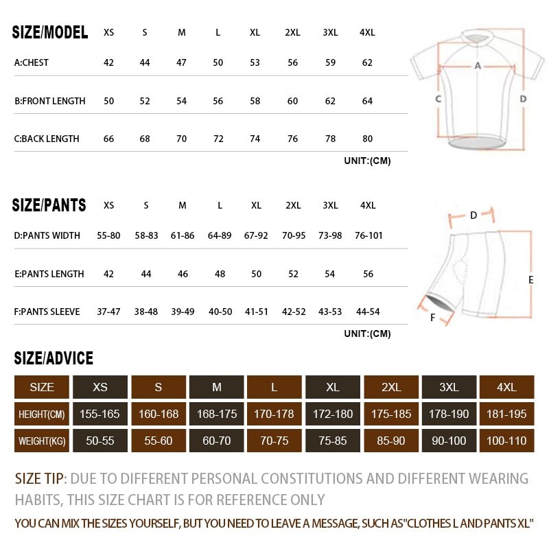 Men Summer Short Sleeve Cycling Jersey Set MTB Bicycle Wear Breathable