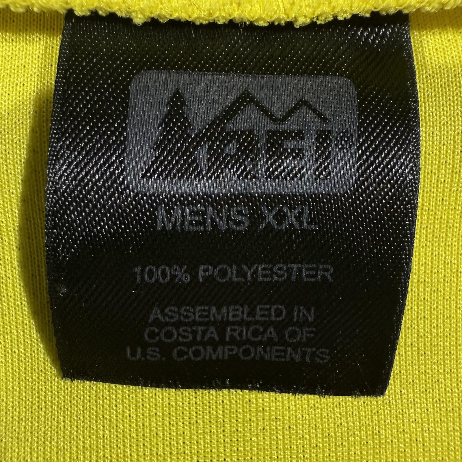 REI Cycling Jersey Shirt Mens XXL Yellow Half Zip Pockets High Visibility