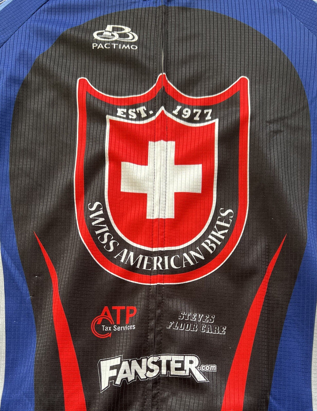 Pactimo Cycling Jersey Womens 2XL Swiss American Bikes Full Zip Short Sleeve