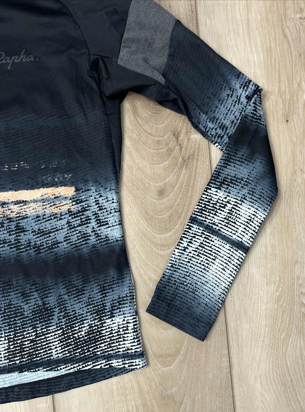 Rapha Trail Long Sleeve Technical T-Shirt Mountain Bike T-Shirt Print Size XXS
