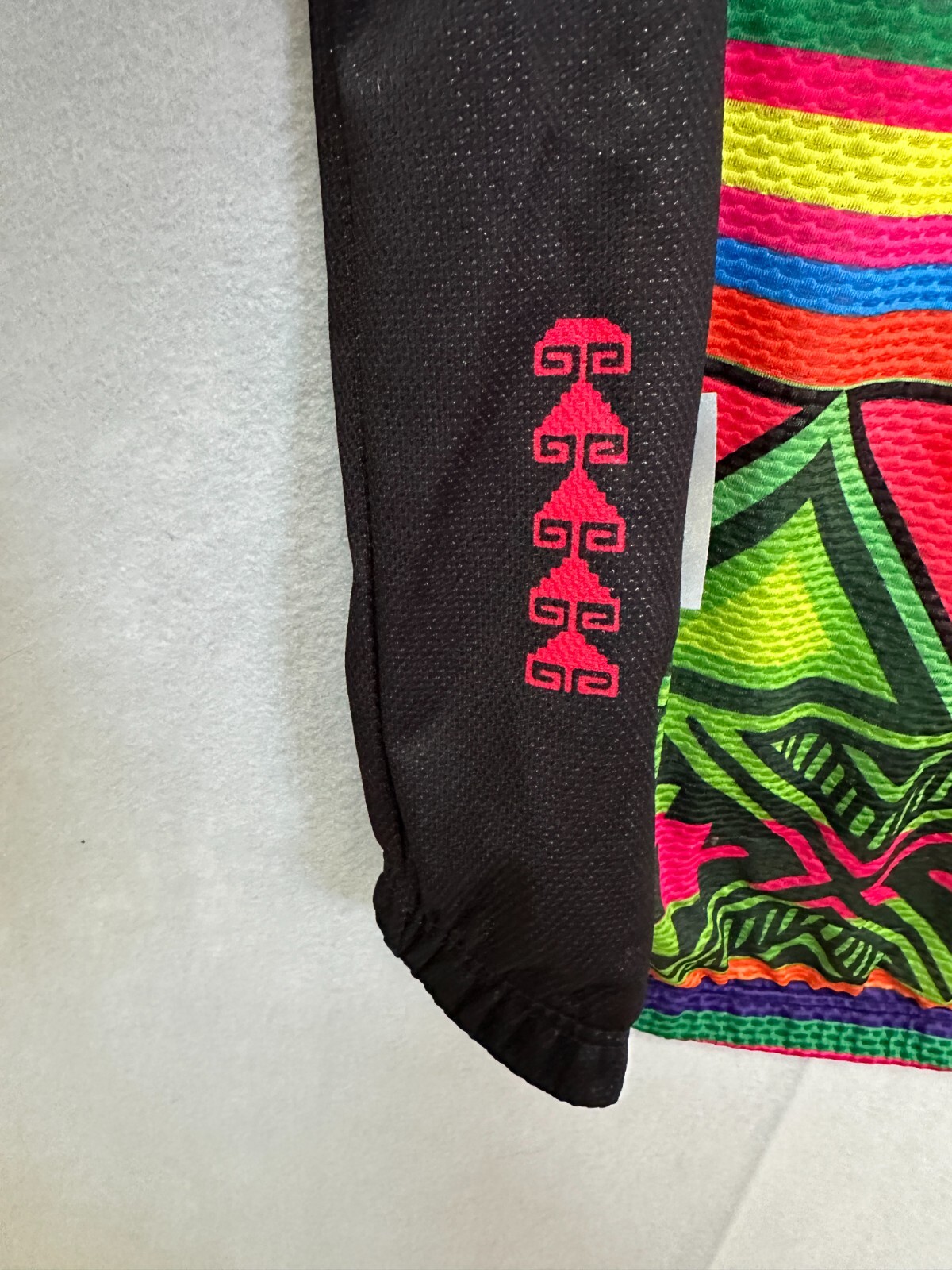 Go Rigo Go! Cycling Jersey Mens 2XL Black Aztec Sleeveless Full Zip Lightweight