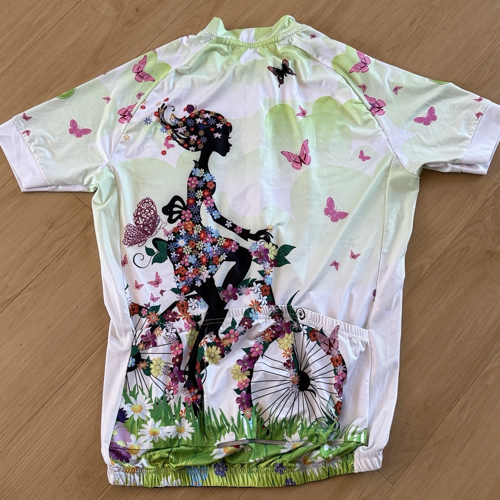 WOMENS CYCLING BIKING BREATHABLE QUICK DRY JERSEY SILICONE BAND ON HEM SIZE XL