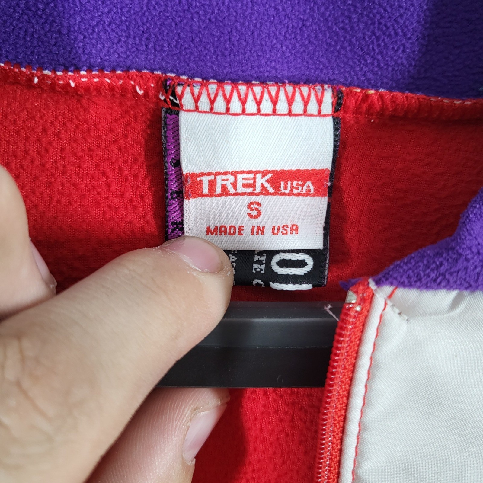 VTG Trek Cycling Jersey Men’s S Multicolor Long Sleeve USA American Bicycle