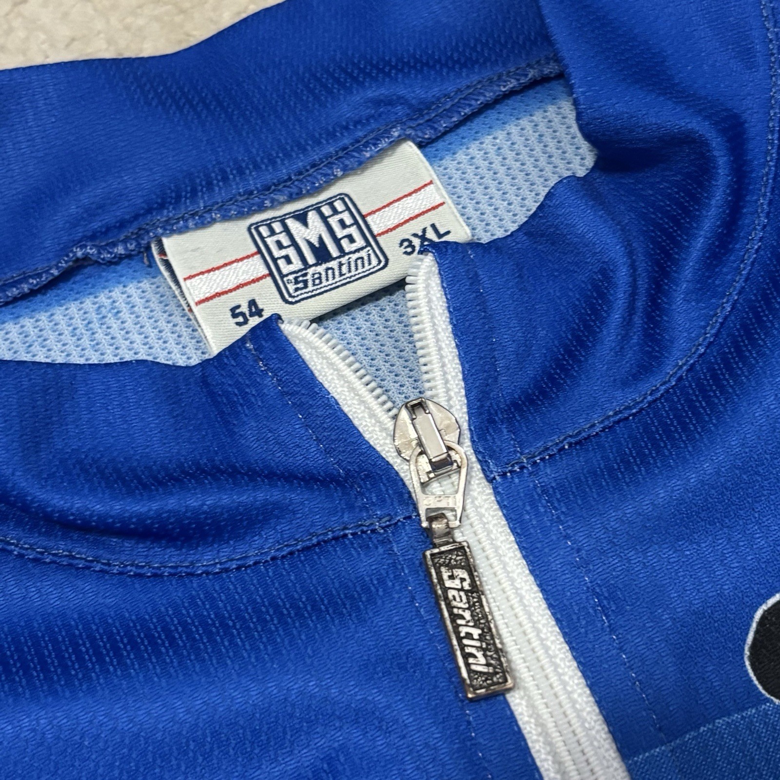 Santini SMS Giro D Italia Full Zip Cycling Jersey Men’s 3XL 54 Blue