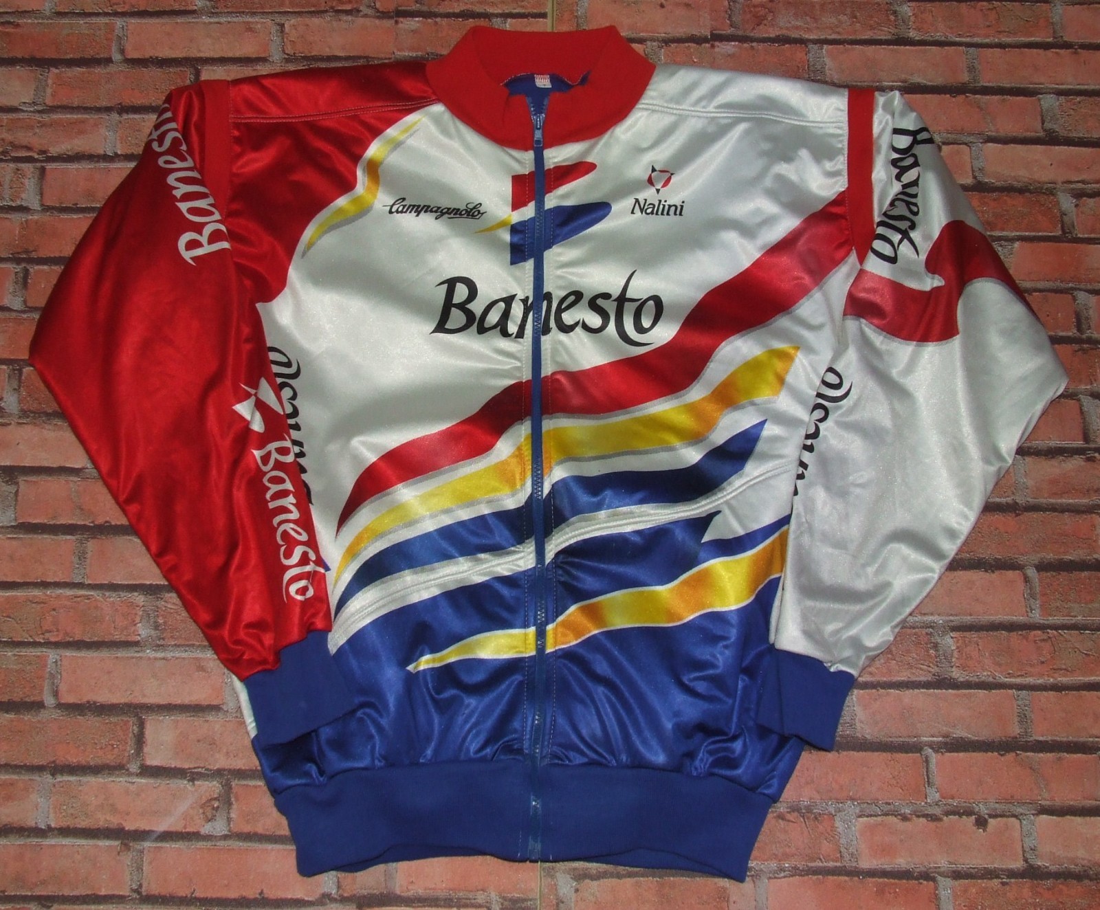 BANESTO NALINI Cycling Jersey Fleece Synthetic Jacket, Size 3XL