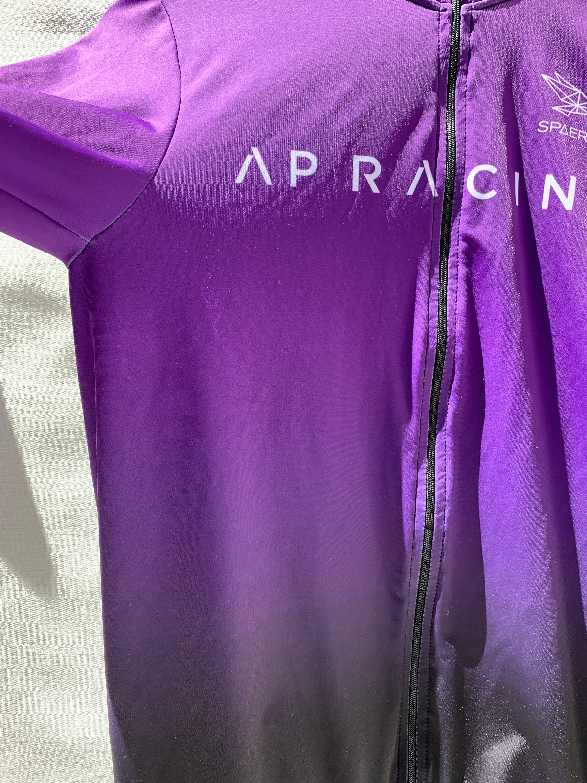 SPAERO APR Racing Team Cycling Jersey Mens XL Purple Black Full Zip Pockets