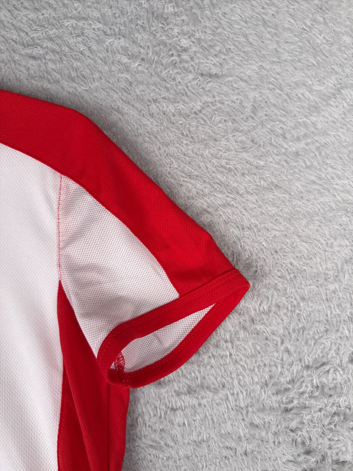 Serfas Cycling Jersey Womens Medium Red White 1/2 Zip Polyester Mesh Pockets