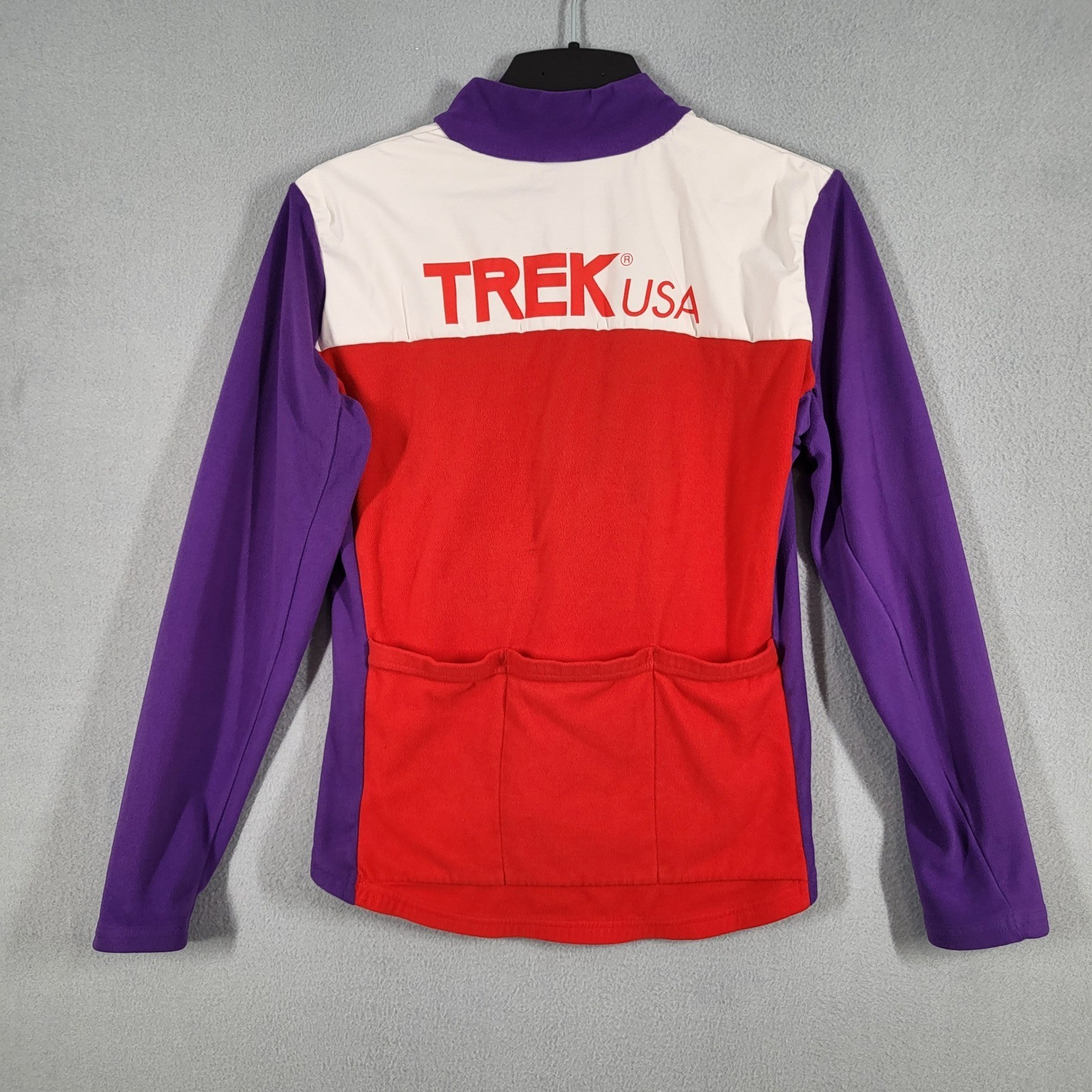 VTG Trek Cycling Jersey Men’s S Multicolor Long Sleeve USA American Bicycle
