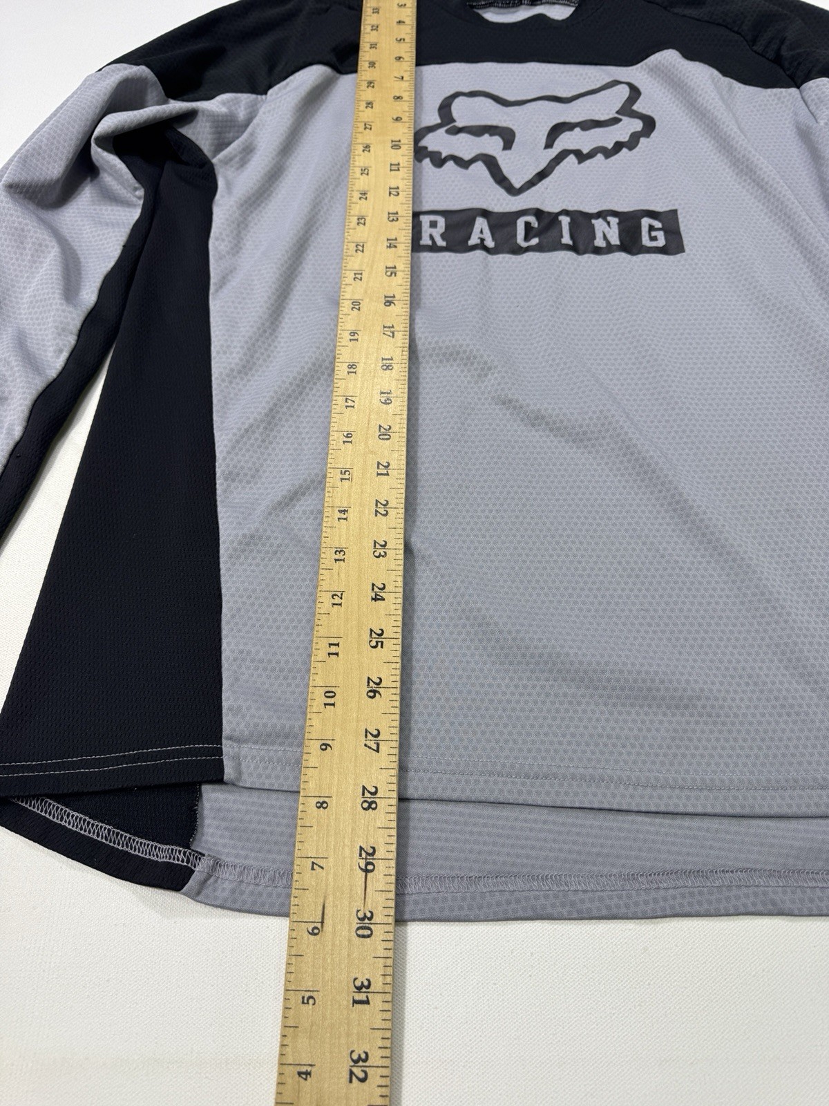 Fox Racing Defend Long Sleeve Jersey Grey Black Mens XL Stretch Biking Motocross