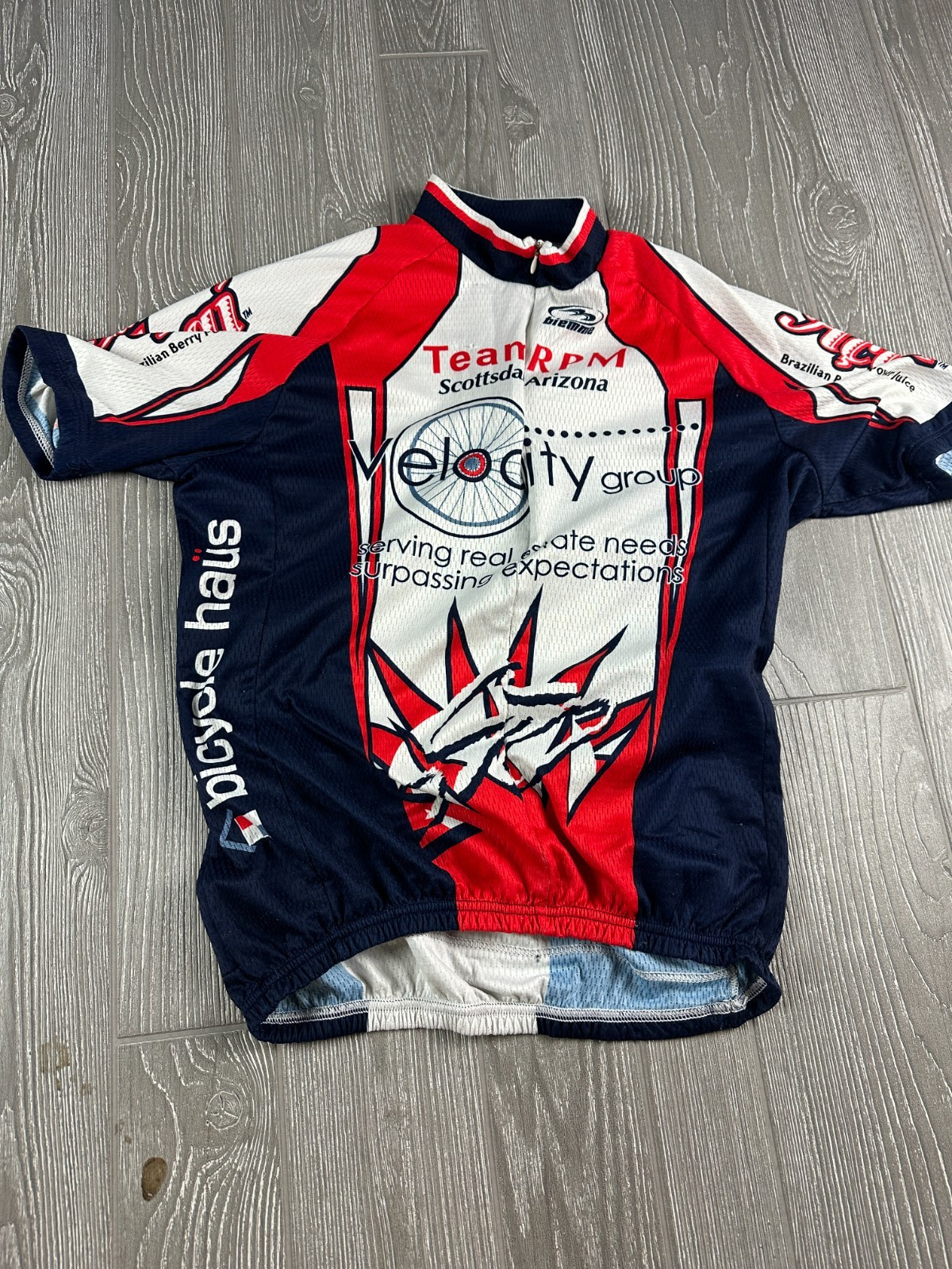 Biemme Cycling Jersey Unisex Red And Black 1/2 Zip