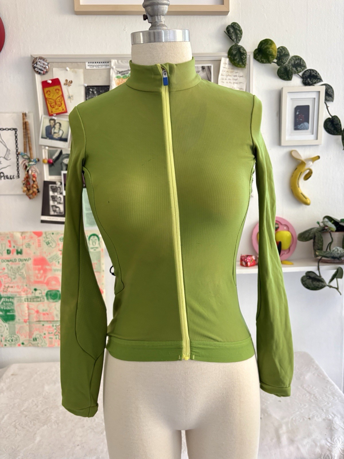 Maap Women’s Green Thermal Long Sleeve Cycling Jersey Size XS