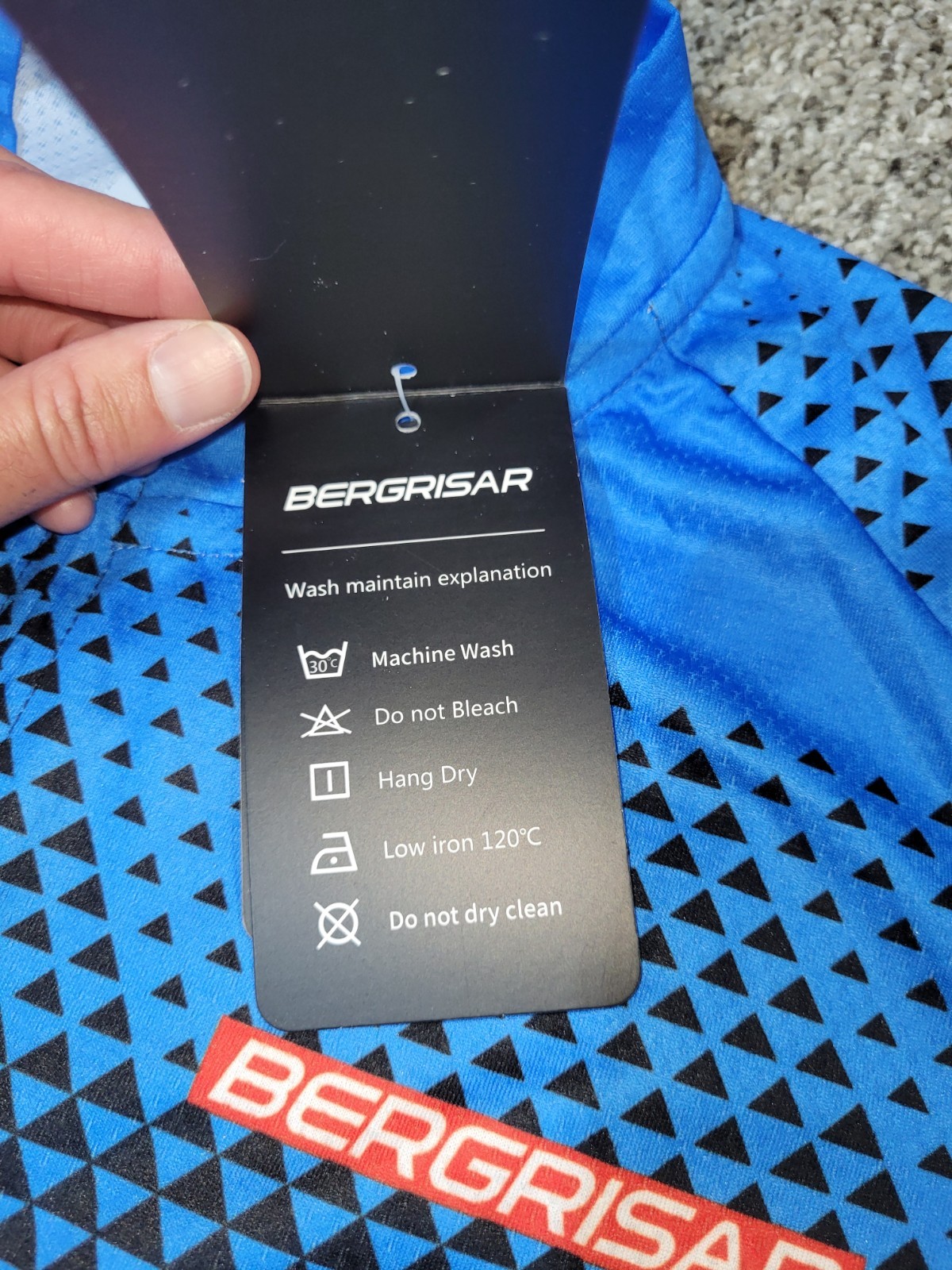 Bergrisar Men XXL Cycling Jersey Full Zip Bike Shirt Top Pockets Short Sleeve
