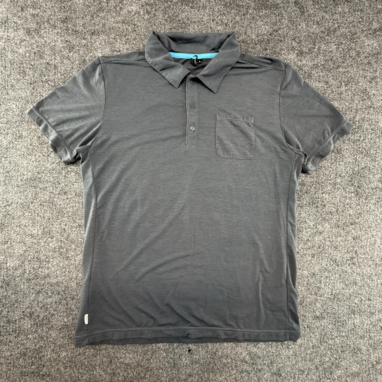 Specialized Merino Wool Blend Polo Shirt Mens Large Gray Cycling Zip Pocket