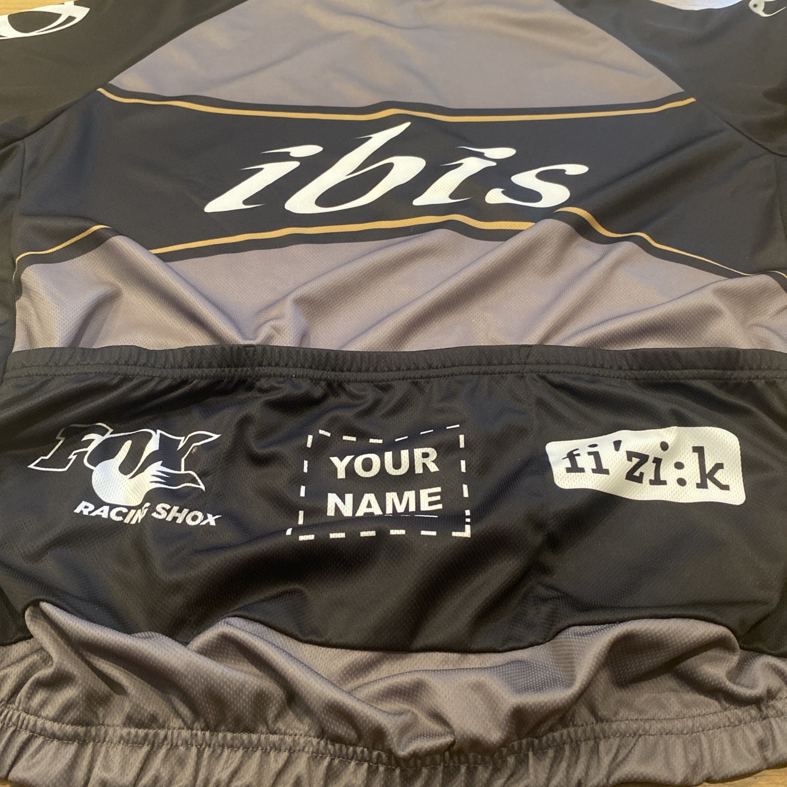 Ibis Men’s Cycling Jersey XXL, Fox Racing, Shimano, Black/Gray/Tan