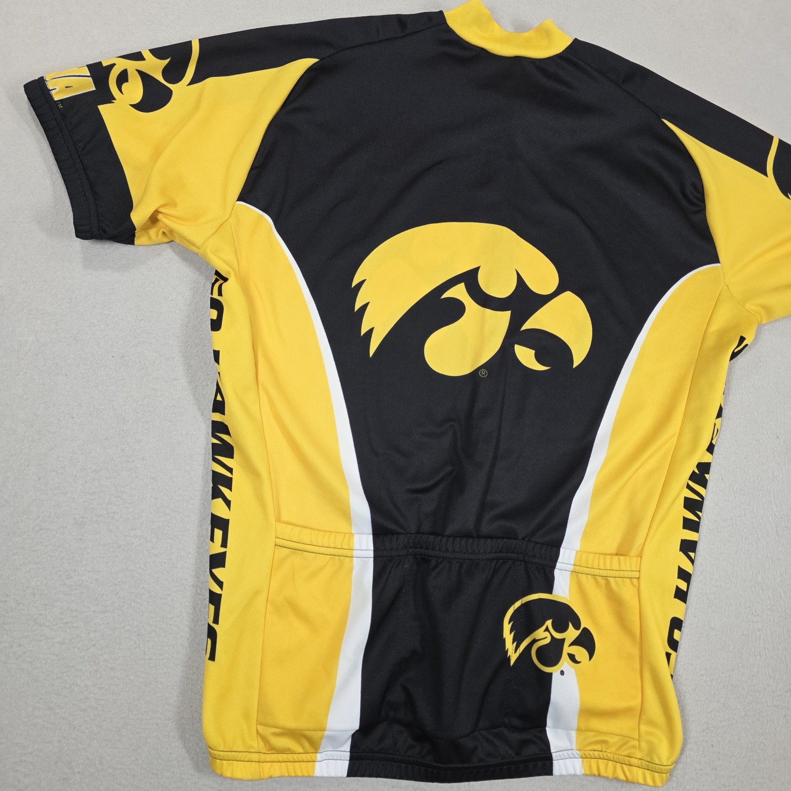 Iowa Hawkeyes Cycling Jersey Mens XL Black Yellow Logo Outdoor NCAA Adrenaline