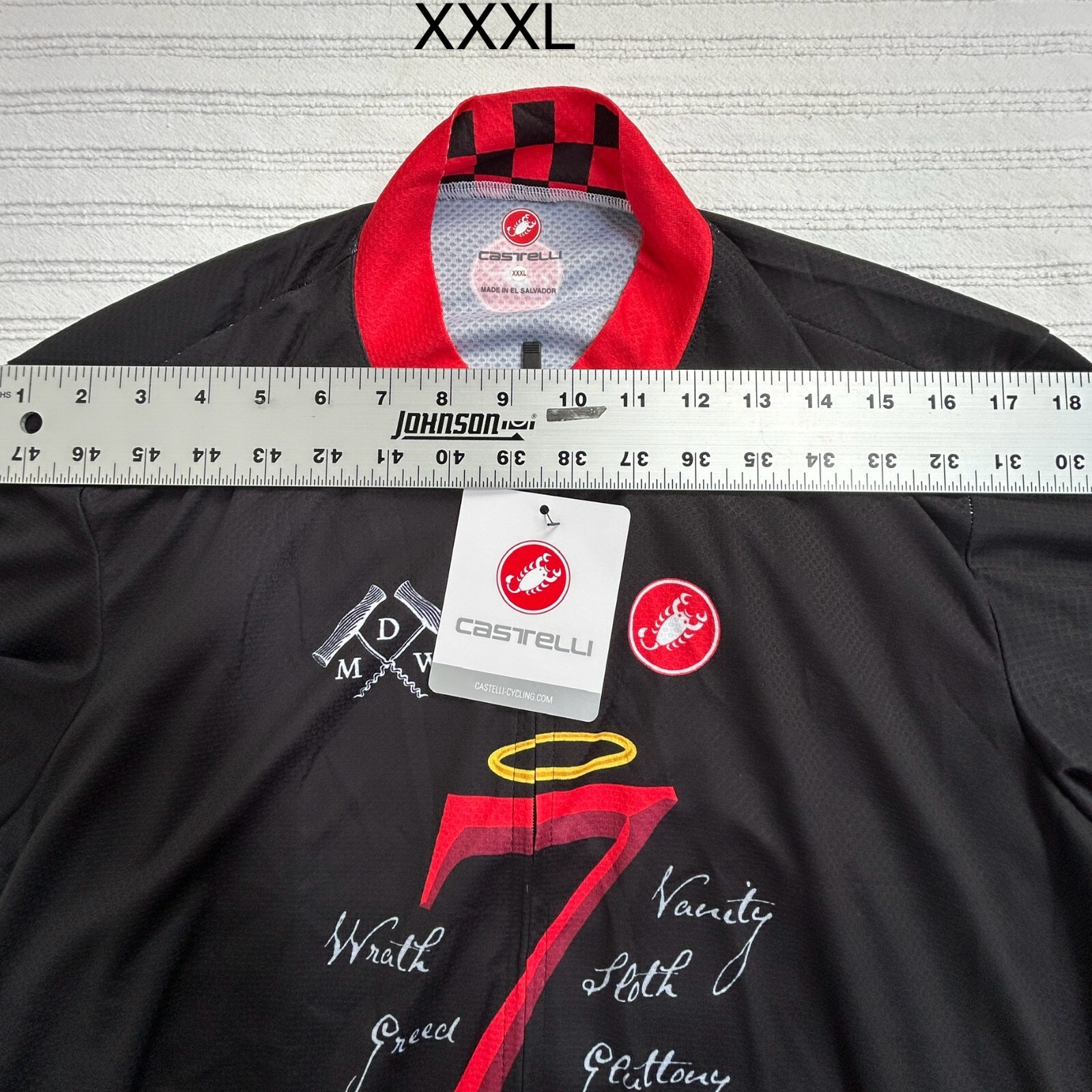 Castelli Cycling Jersey Size XXXL Deadly Zins Michael David Winery Black New