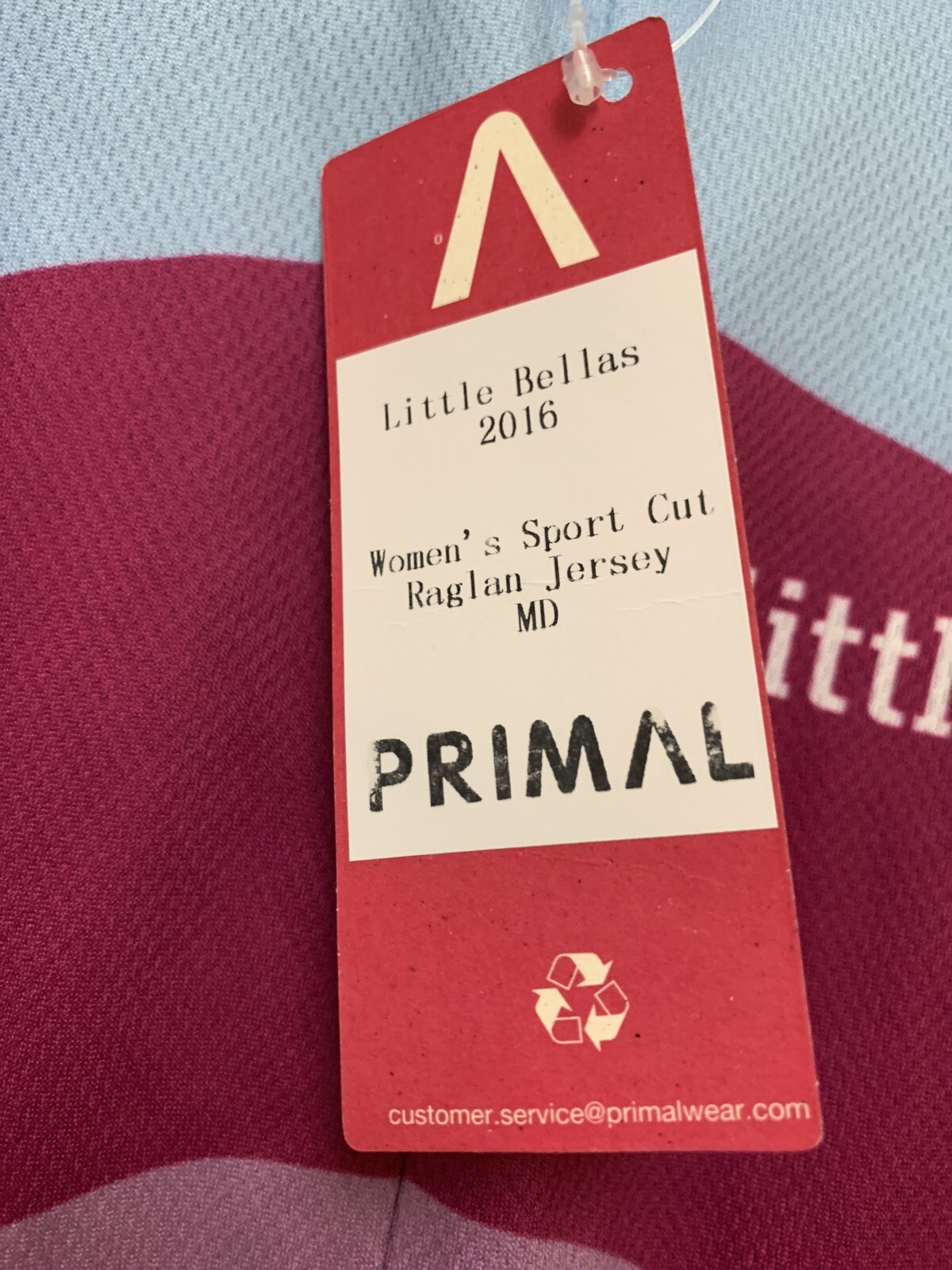 Primal Little Bellas 2016 Women’s Sport Cut Raglan Cycling Jersey Women’s Sz M