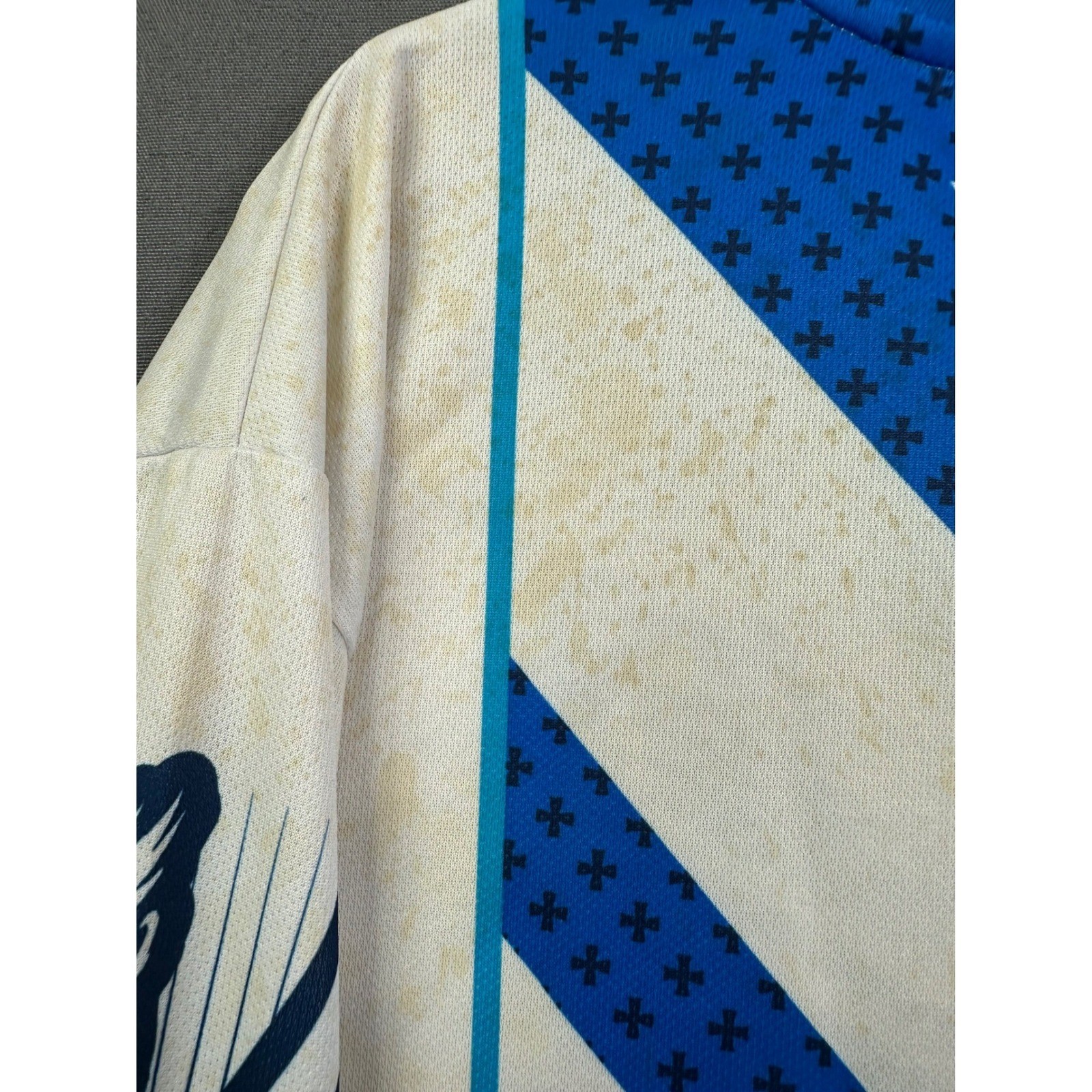 VTG Fly Racing Motocross Jersey Men XL Blue White Long Sleeve MX Off-Road Gear