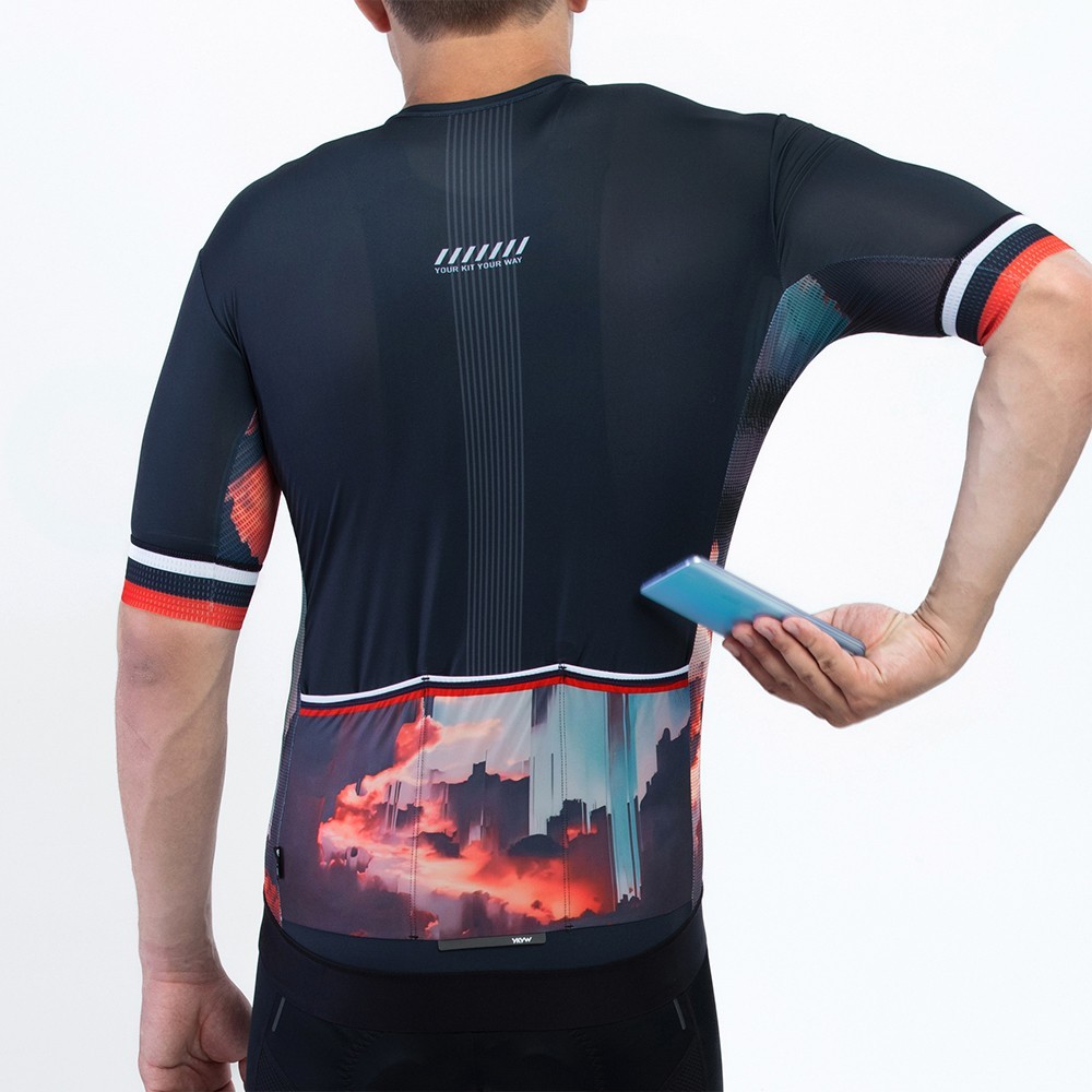 YKYWBIKE Men Cycling Jersey Short Sleeve Bicycle MTB Pro Shirts Summer Bike Tops