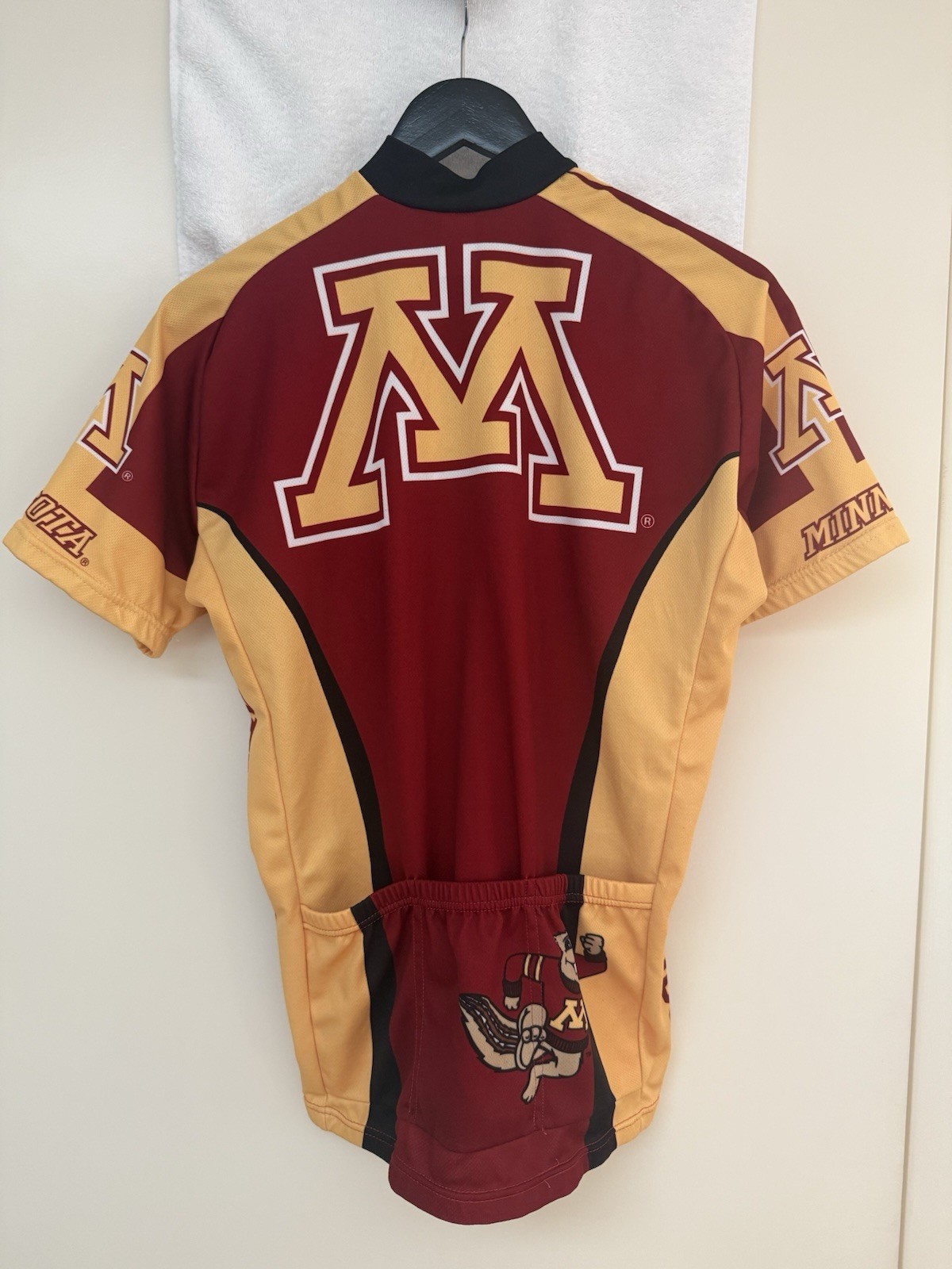 University Of Minnesota Cycling Jersey Golden Gopher Men Adrenaline Promos Med