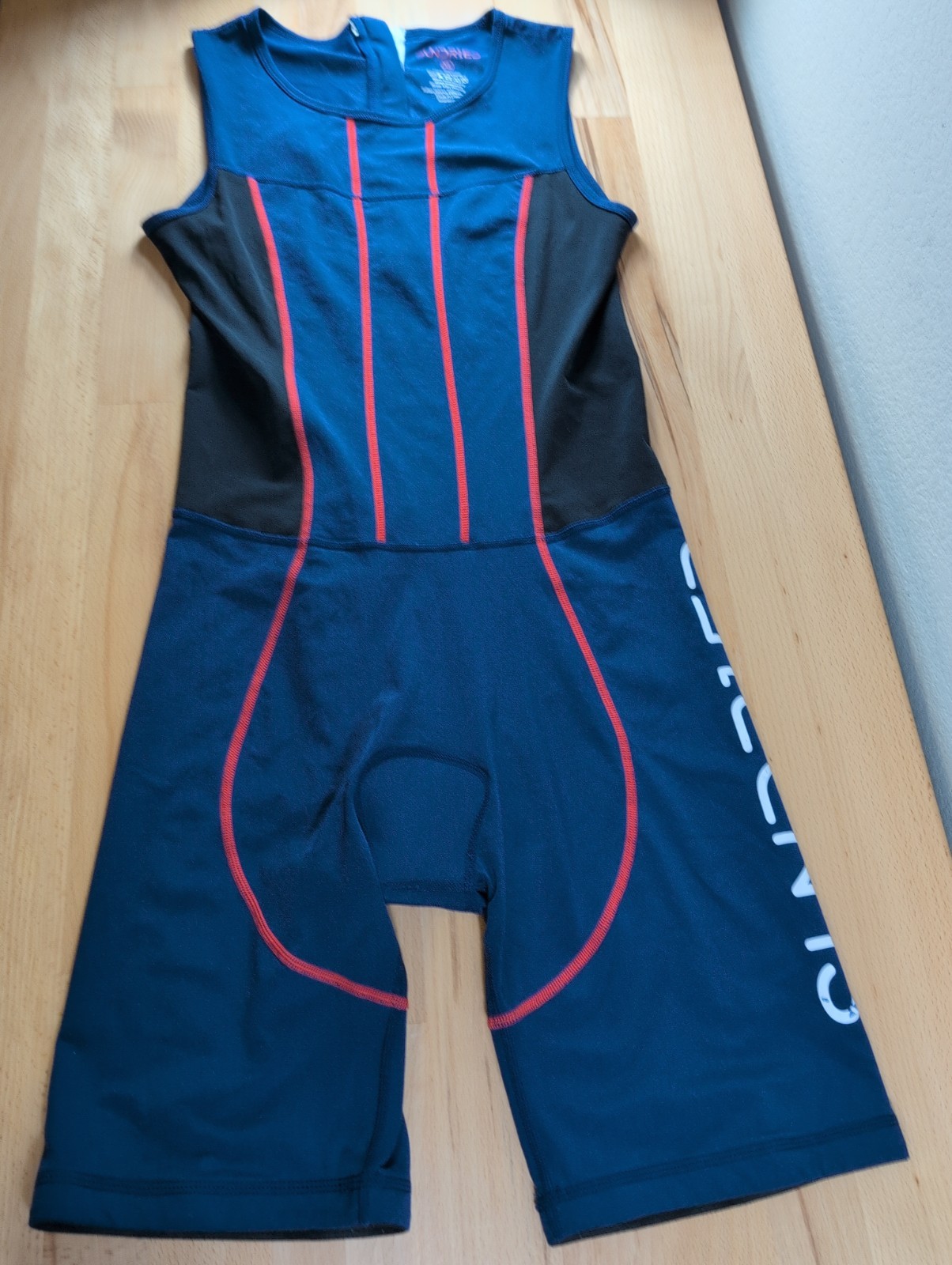 Sundried Triathlon Cycling One Piece Jersey Zip Up Back Padded Seat Blue XL
