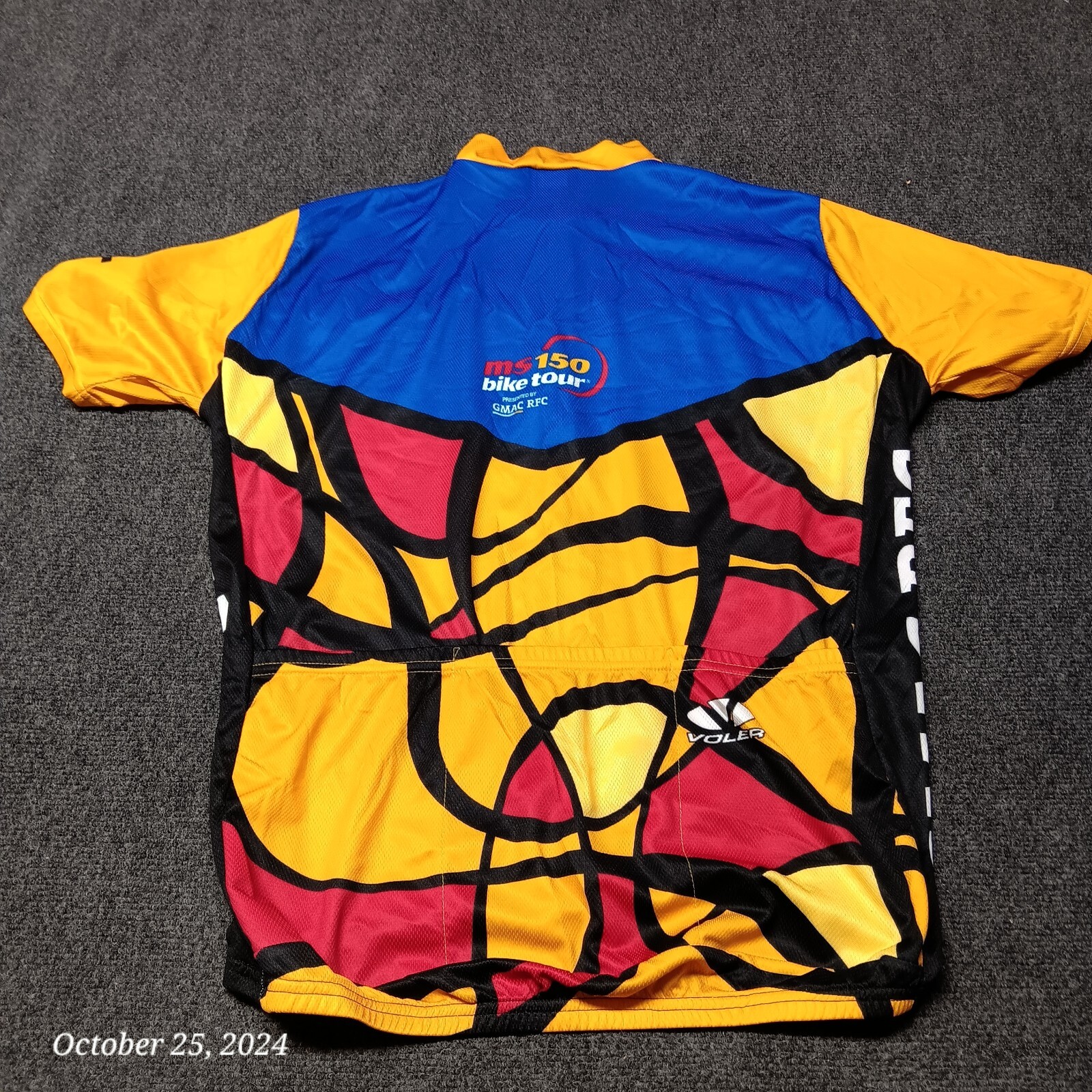 Voler Bike Jersey Adult XL Blue and Yellow MS 150 Tour