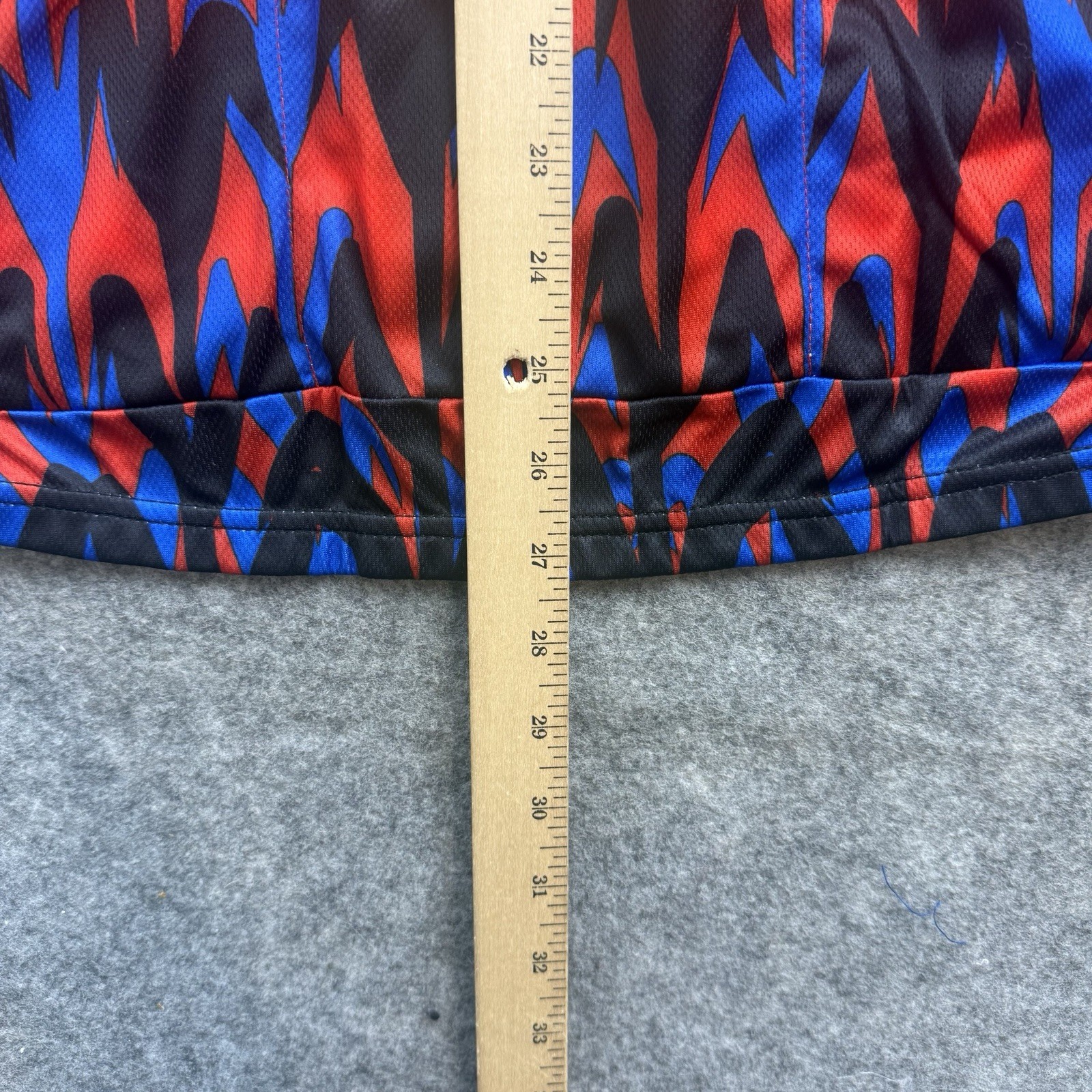 NEW Primal Cycling Jersey Mens Large Full Zip Short Sleeve Red Blue Raglan NWT