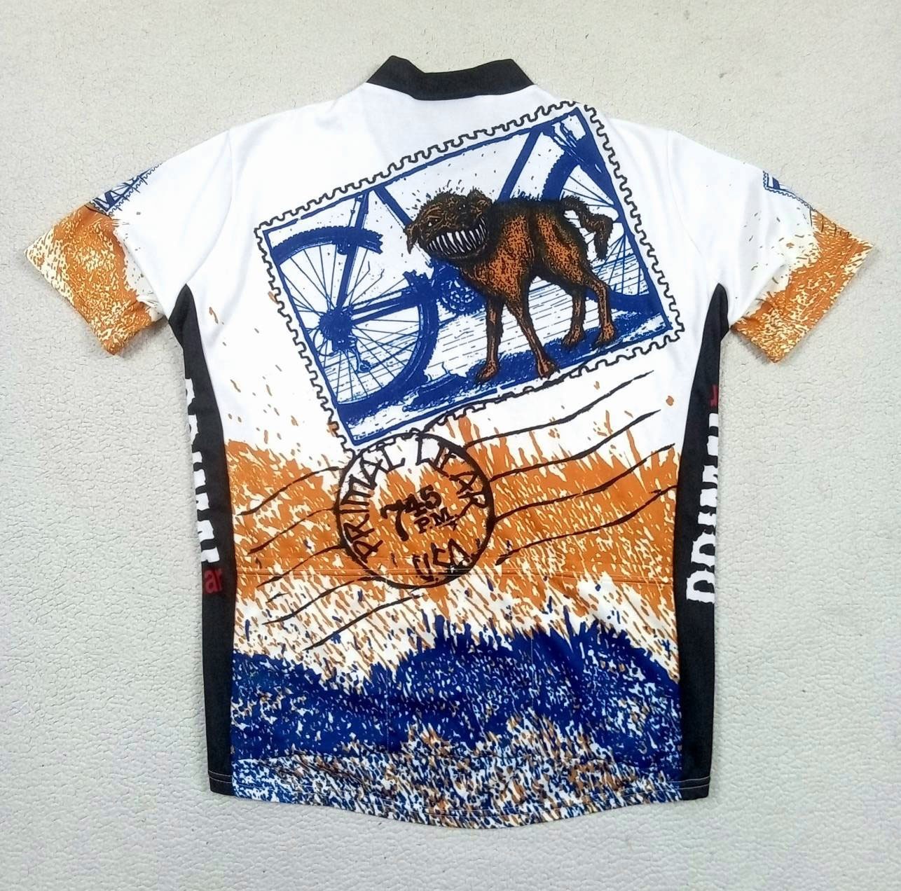 RARE VTG 90s PRIMAL “Bit & Run” Cycling Jersey USA Made P.Wear of the Dog — XL