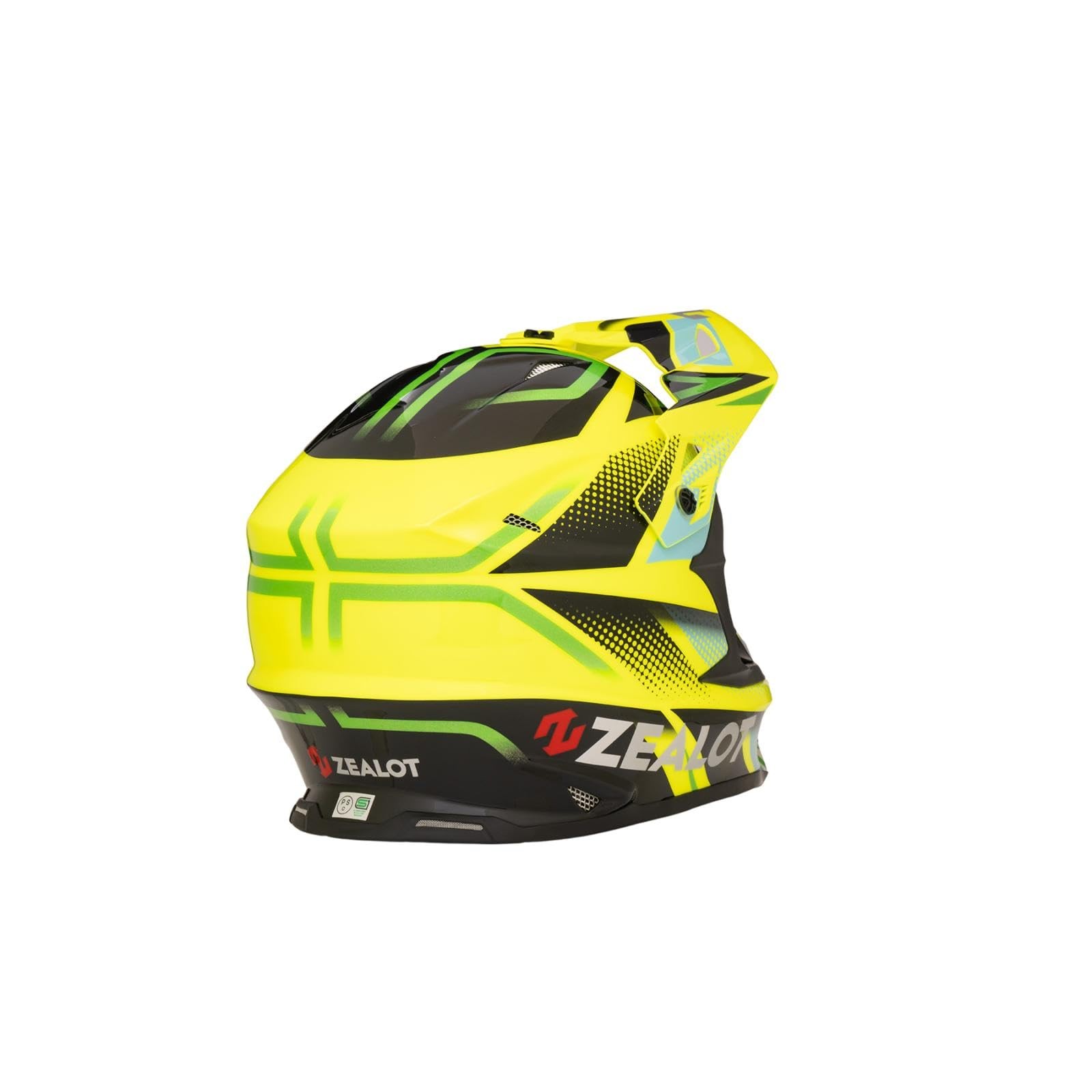 ZEALOT Mud Jumper 2 Off-Road Helmet Off-Road Graphic Flow Yellow/Black Green XXL