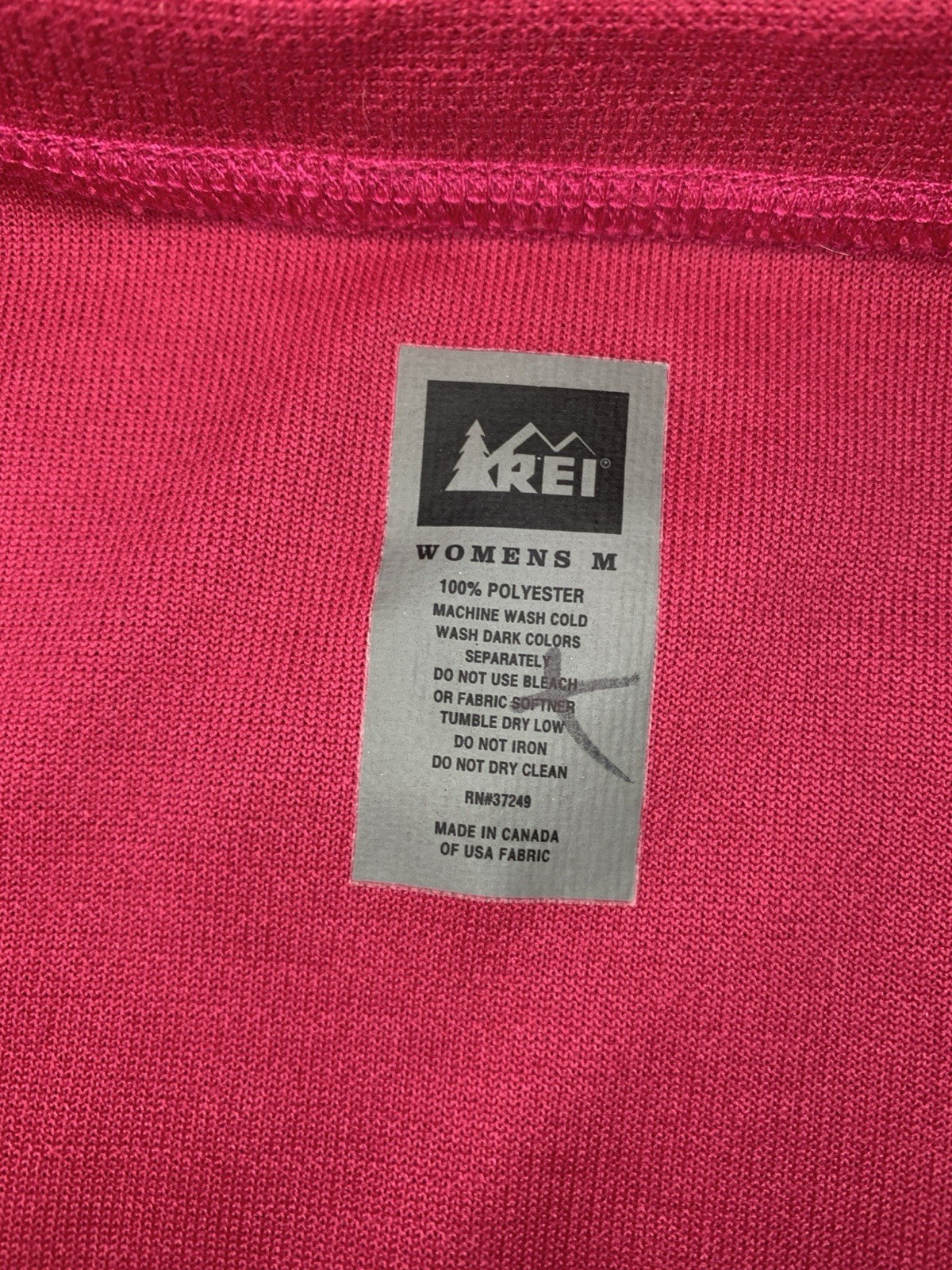 REI Cycling Athletic Jersey Women’s Medium Fuchsia 1/2 Zip Pocket On Back EUC