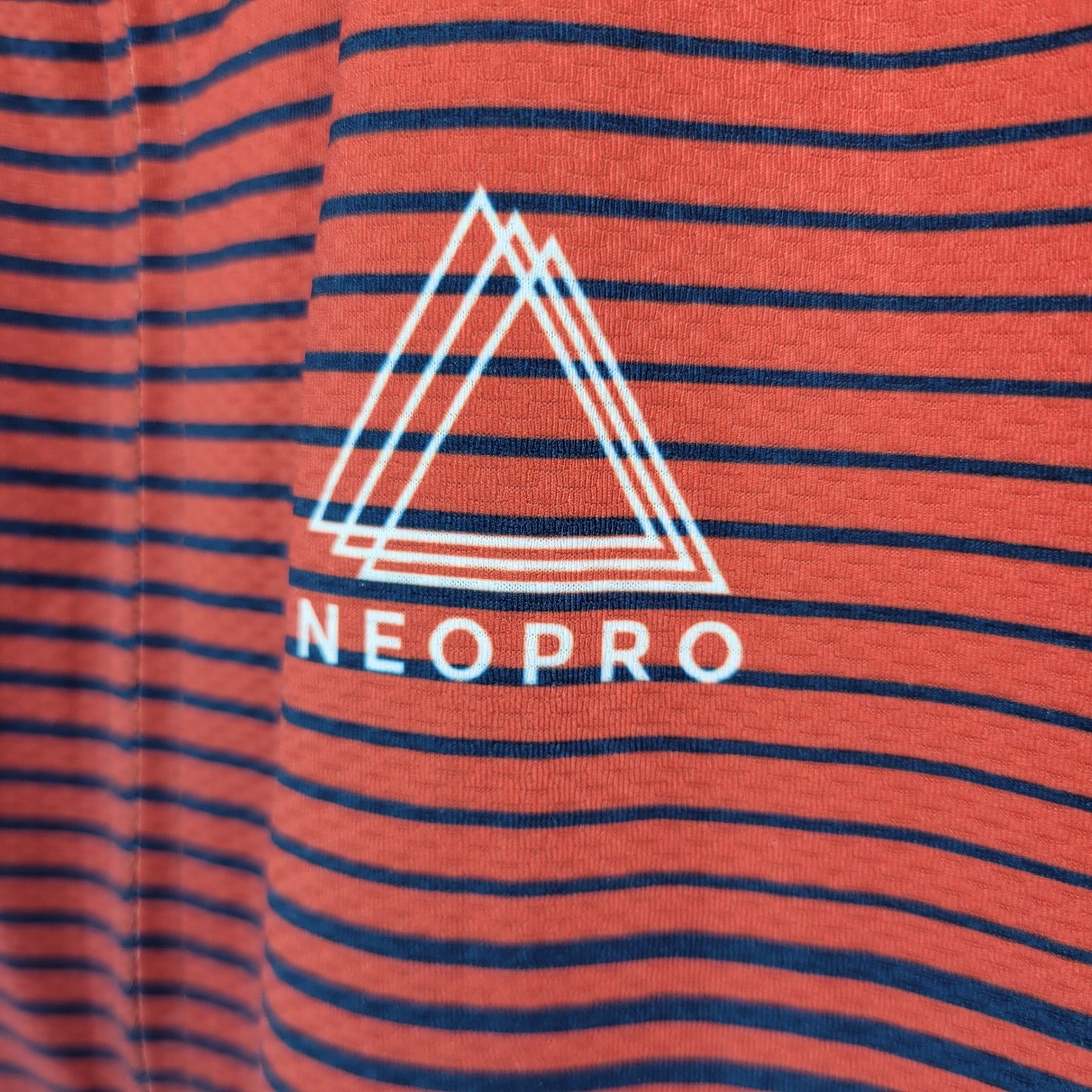 NeoPro Cycling Jersey Mens 3XL Red Navy Blue Striped Full Zip Mesh Bike Shirt