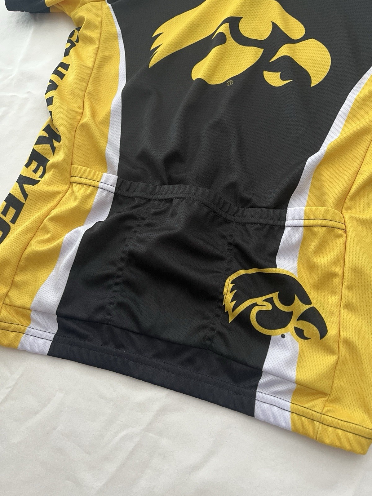 Iowa Hawkeyes Cycling Jersey Mens Small Black Yellow Logo Outdoor NCAA Sports